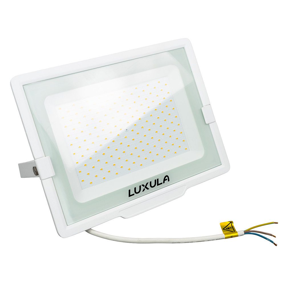 LUXULA LED Flutlichtstrahler LUXULA LED Fluter 150 W 3000 K Warmweiß Weiß, LED fest integriert, Warmweiß