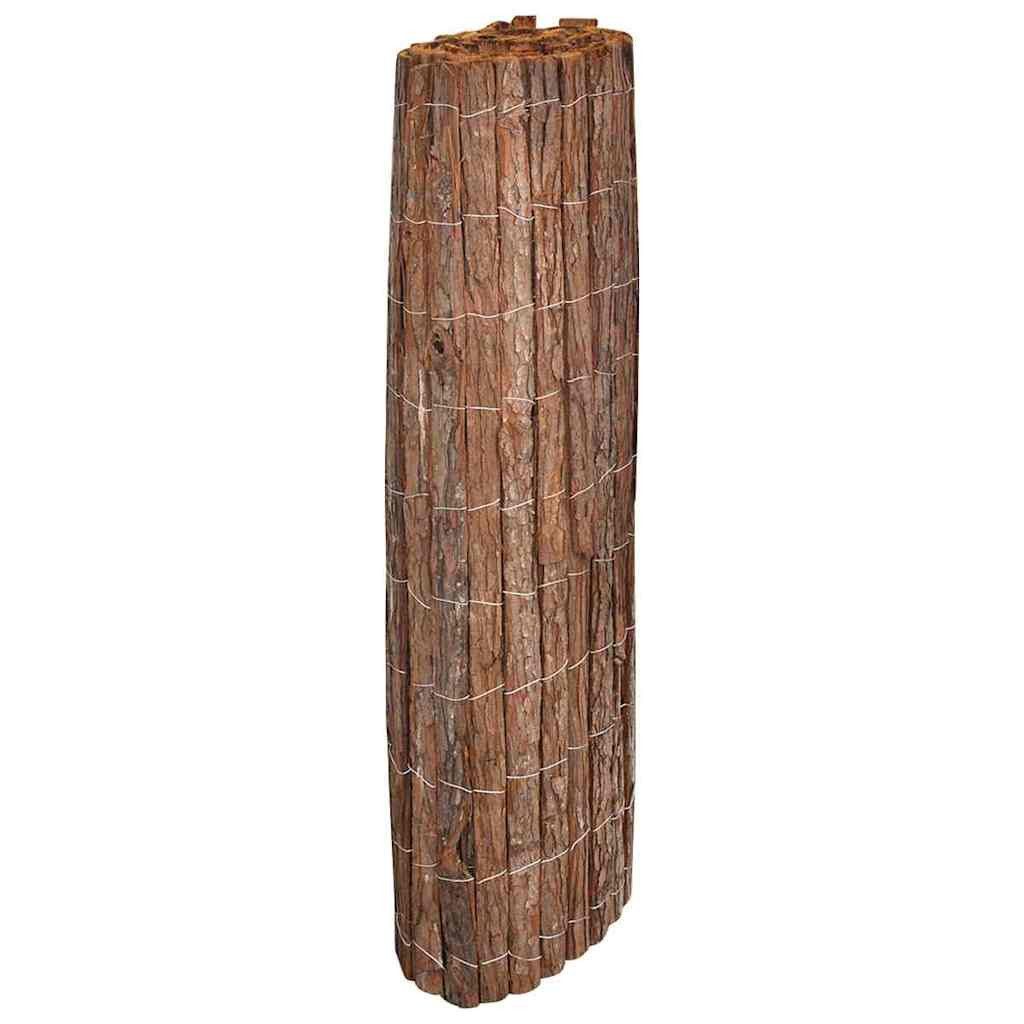 vidaXL Gartenzaun Rindenzaun Braun 100 x 600 cm Rinde, (1-St)