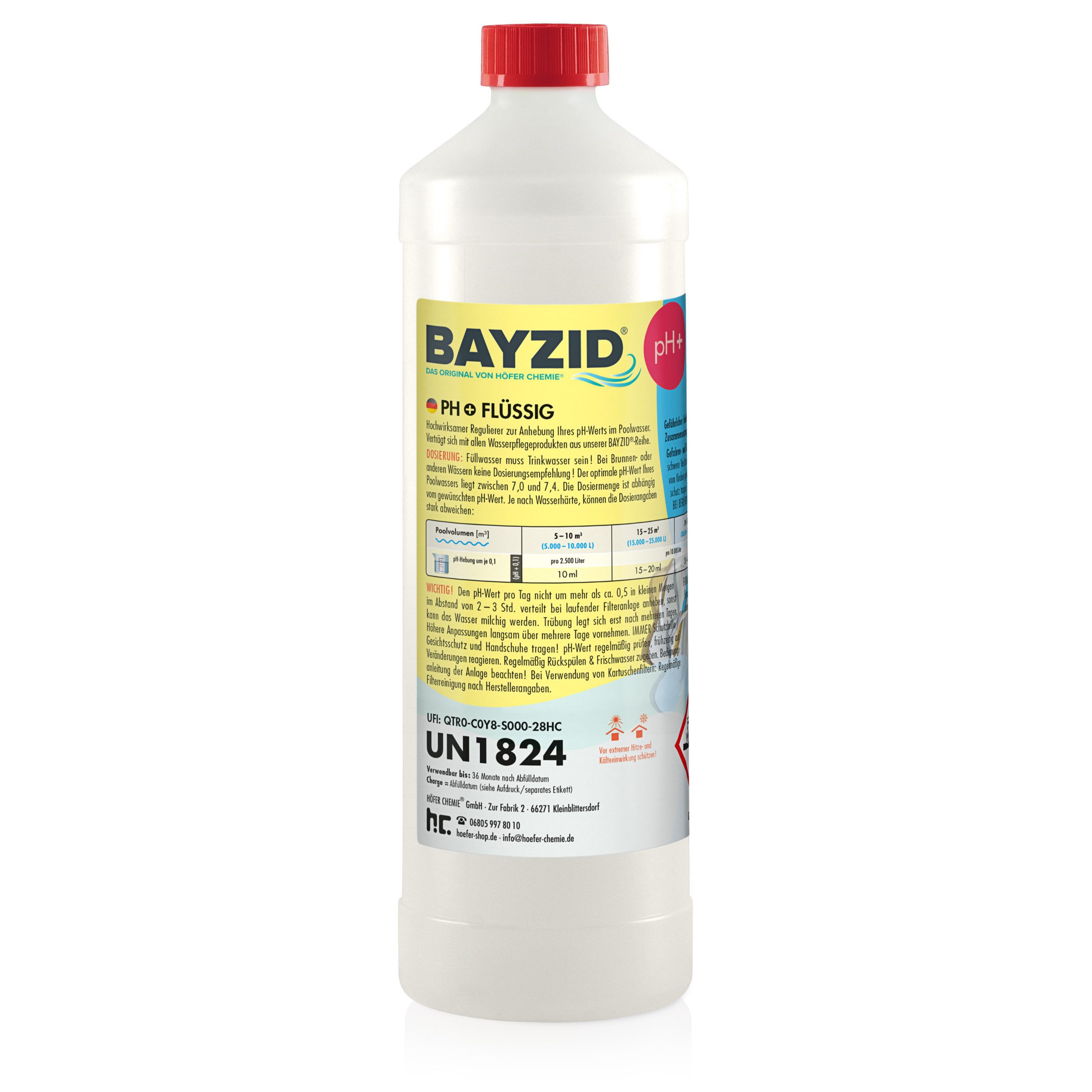 BAYZID Poolpflege 1 kg BAYZID® pH Plus flüssig