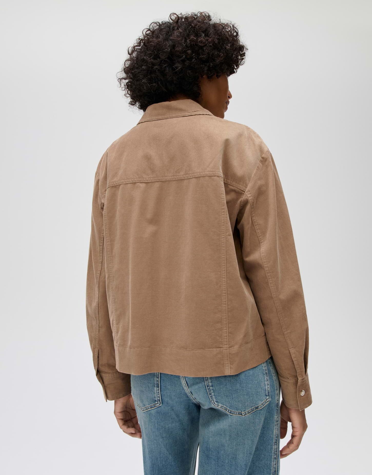 OPUS Langarmbluse Fronna aus weichem Feincord Lockere Passform für stilvolle und bequeme Alltagslooks