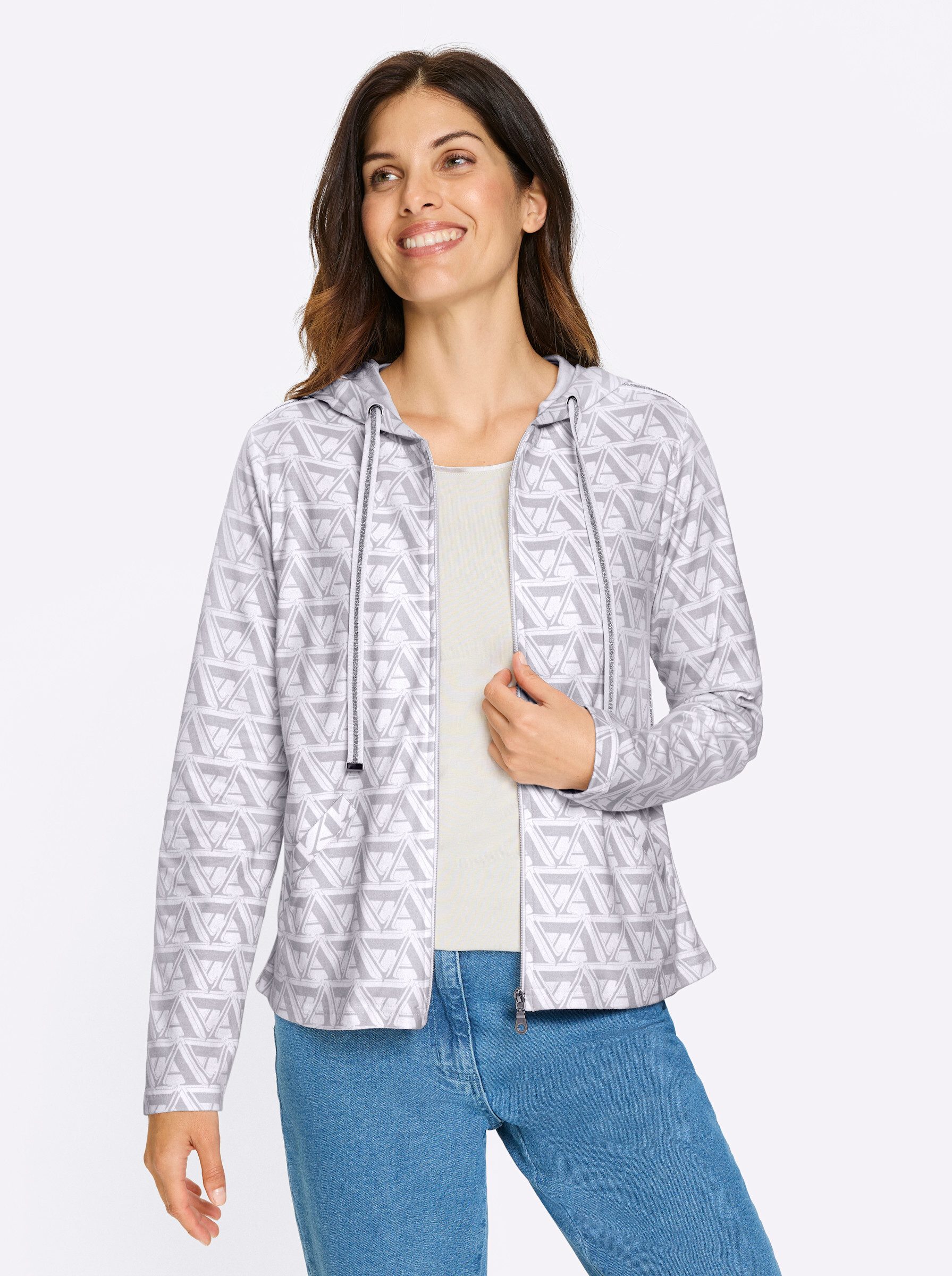 Sieh an! Shirtjacke Sweatjacke Langarm