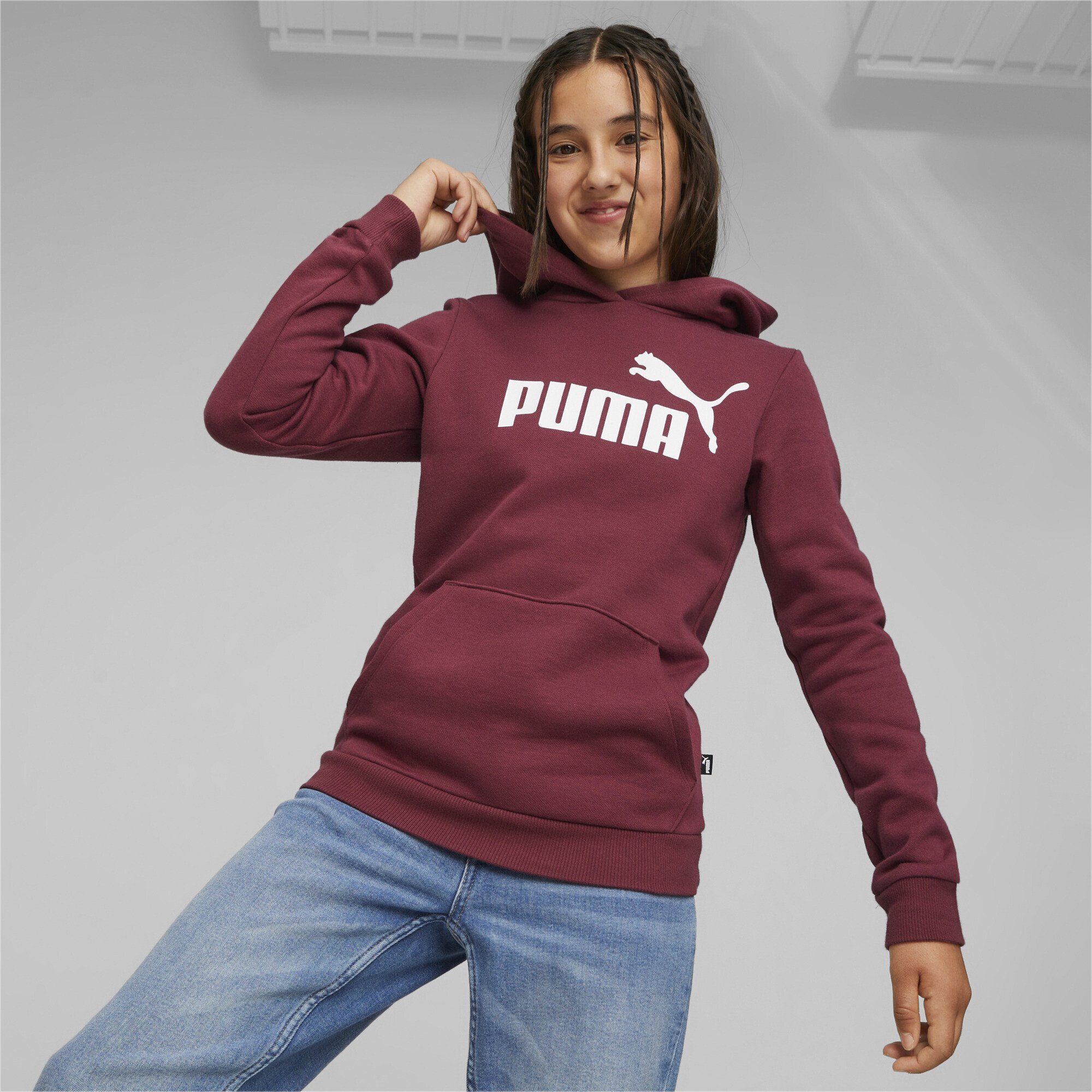 Sweatshirt Dark Essentials Logo Red Mädchen Jasper Hoodie PUMA