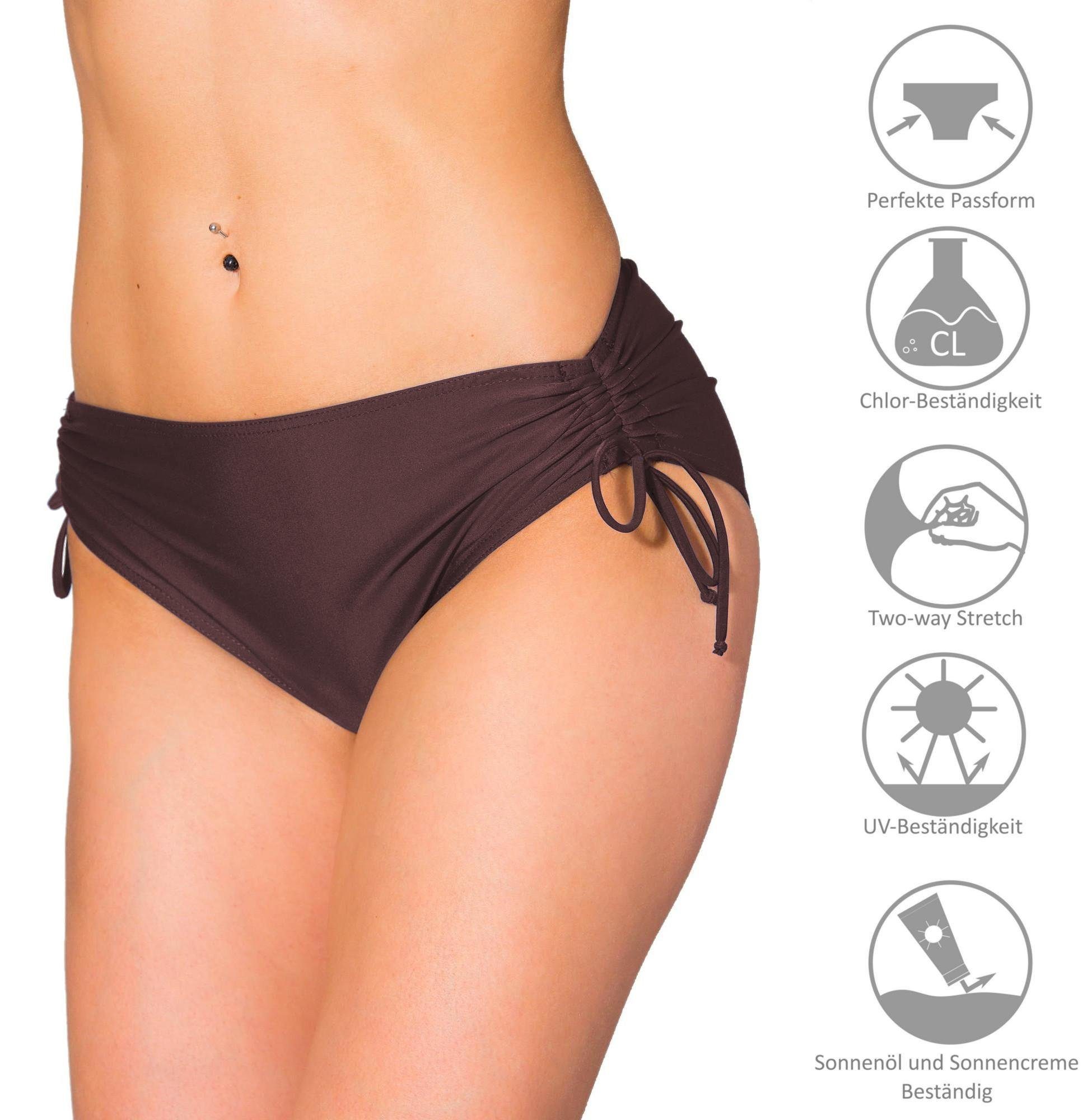 Aquarti Bikini-Hose Aquarti Damen Bikinihose mit Raffung und Schnüren – Bild 4 von 5