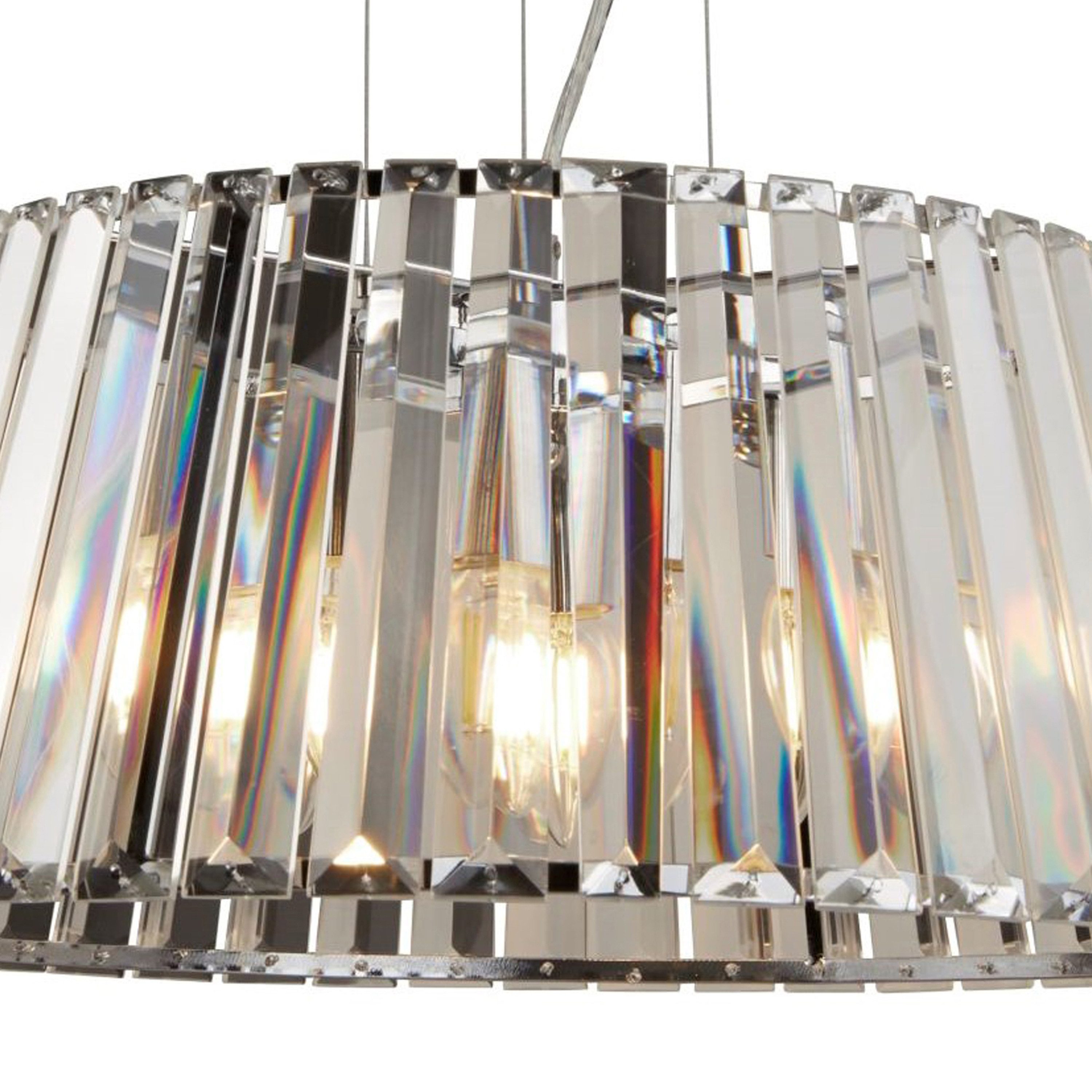 Searchlight Hängeleuchte Hängeleuchte Tiara, 5-flammig, ohne Leuchtmittel, Glamourös