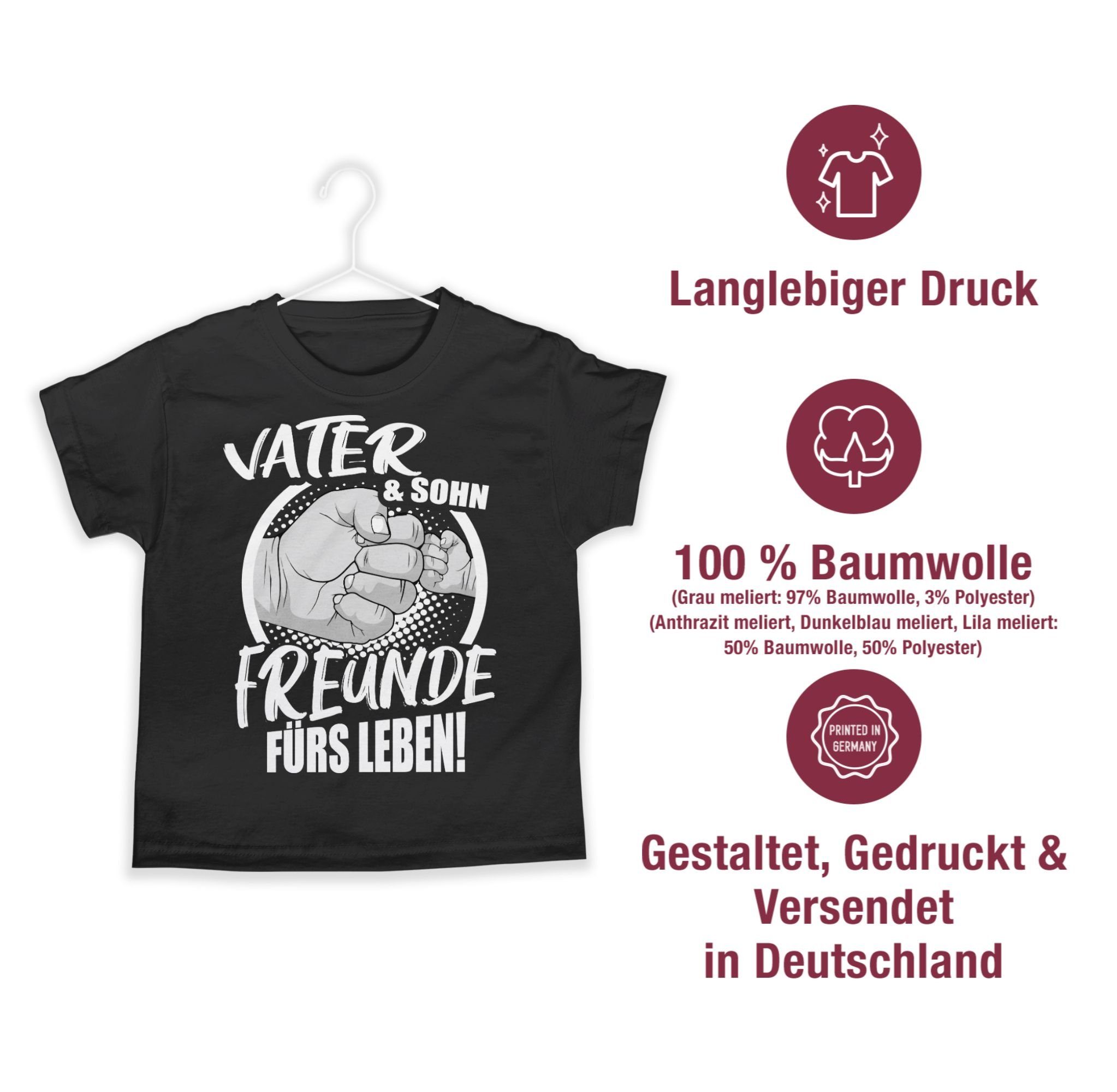 Shirtracer T-Shirt Vater & Sohn Freunde fürs Leben! (1-tlg) Partner-Look Familie Kind