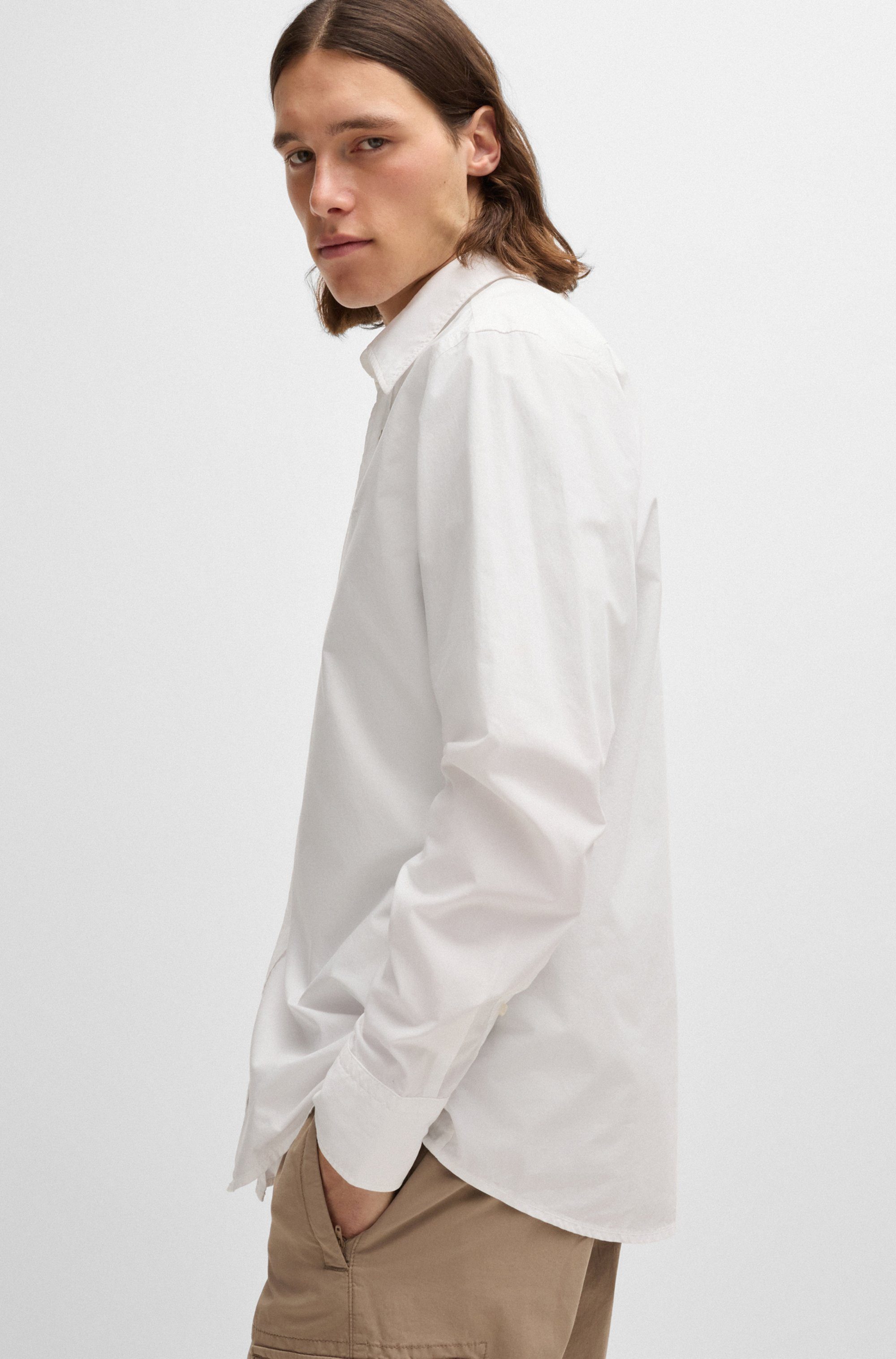 BOSS ORANGE Langarmhemd Relegant mit BOSS Stickerei günstig online kaufen