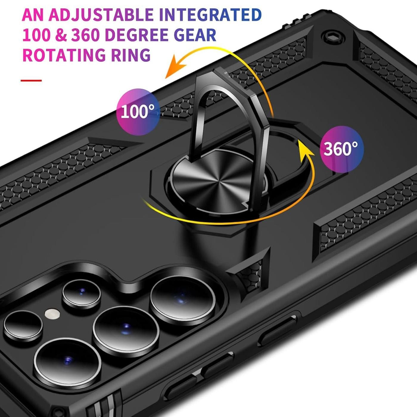 CoolGadget Handyhülle Armor Shield Case für Samsung Galaxy S26 Ultra 6,9 Zoll, Outdoor Cover mit Magnet Ringhalterung Hülle für Samsung S26 Ultra – Bild 5 von 5