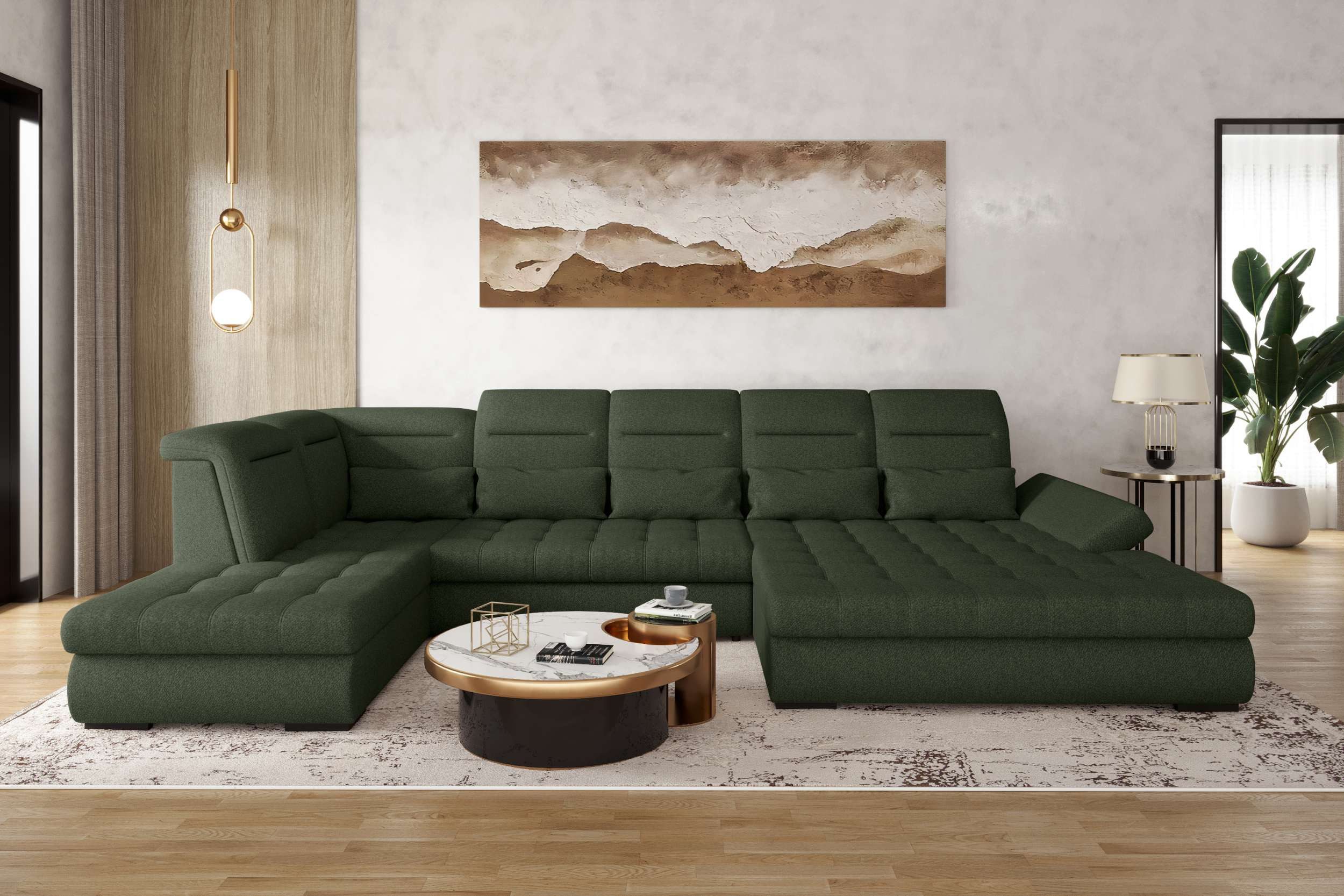 99rooms Wohnlandschaft Toscana, Sofa, U-Form, Bettfunktion, Rundumbezug aus günstig online kaufen