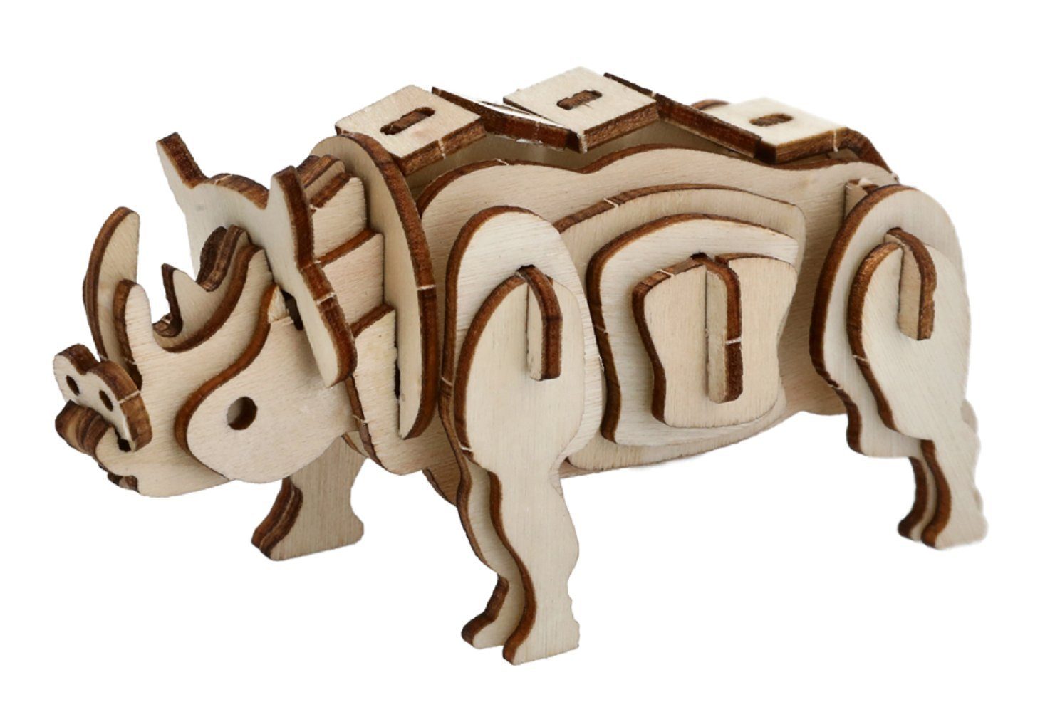 Meinposten 3D-Puzzle 3D-Puzzle Holz Natur Afrika Zoo 3D Holzpuzzle, Puzzleteile