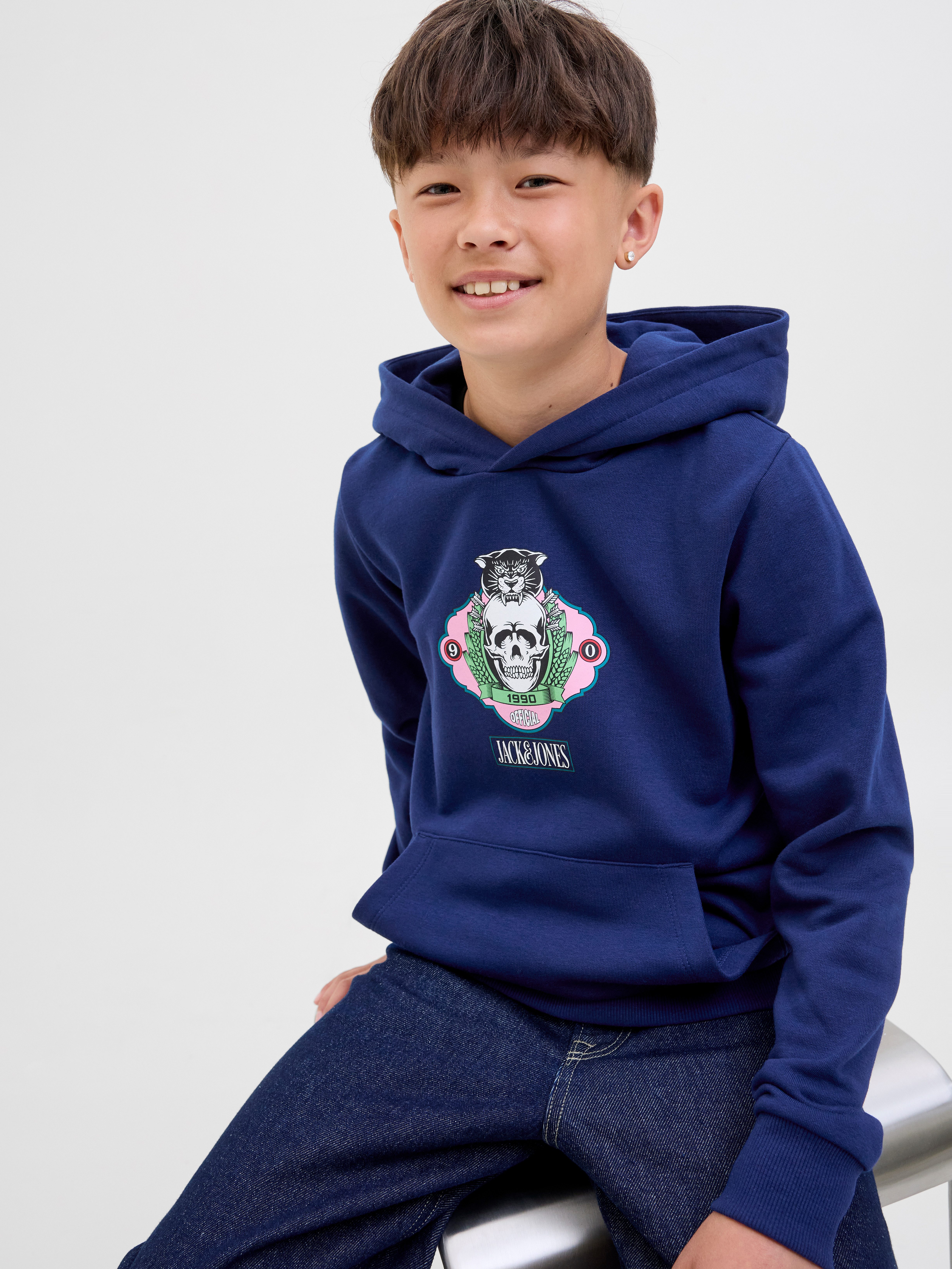 Jack & Jones Junior Kapuzensweatshirt JORSKULL NATURE SWEAT HOOD SN JNR