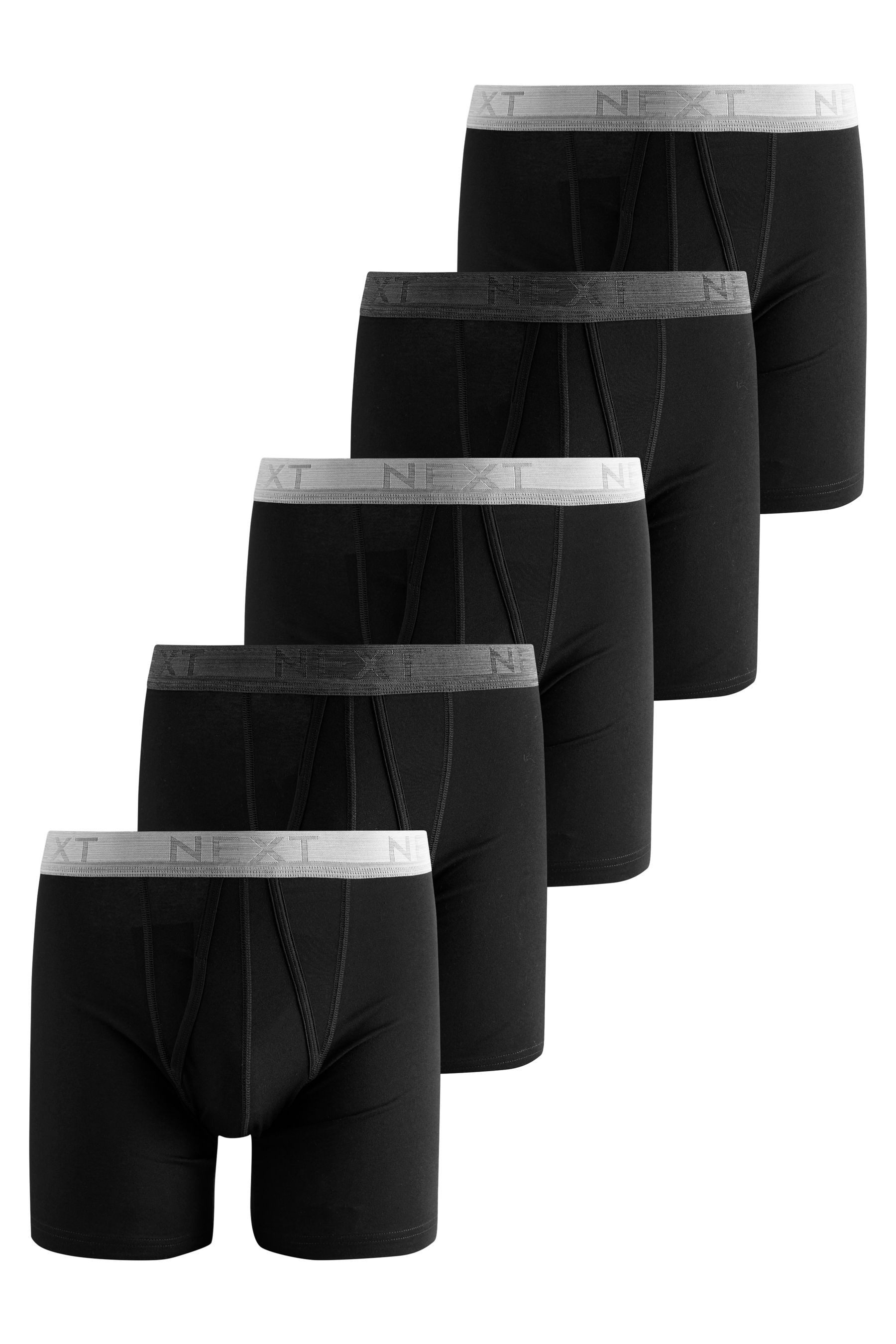 Boxershorts Längere Sport-Unterhosen, A-Front, 5er-Pack