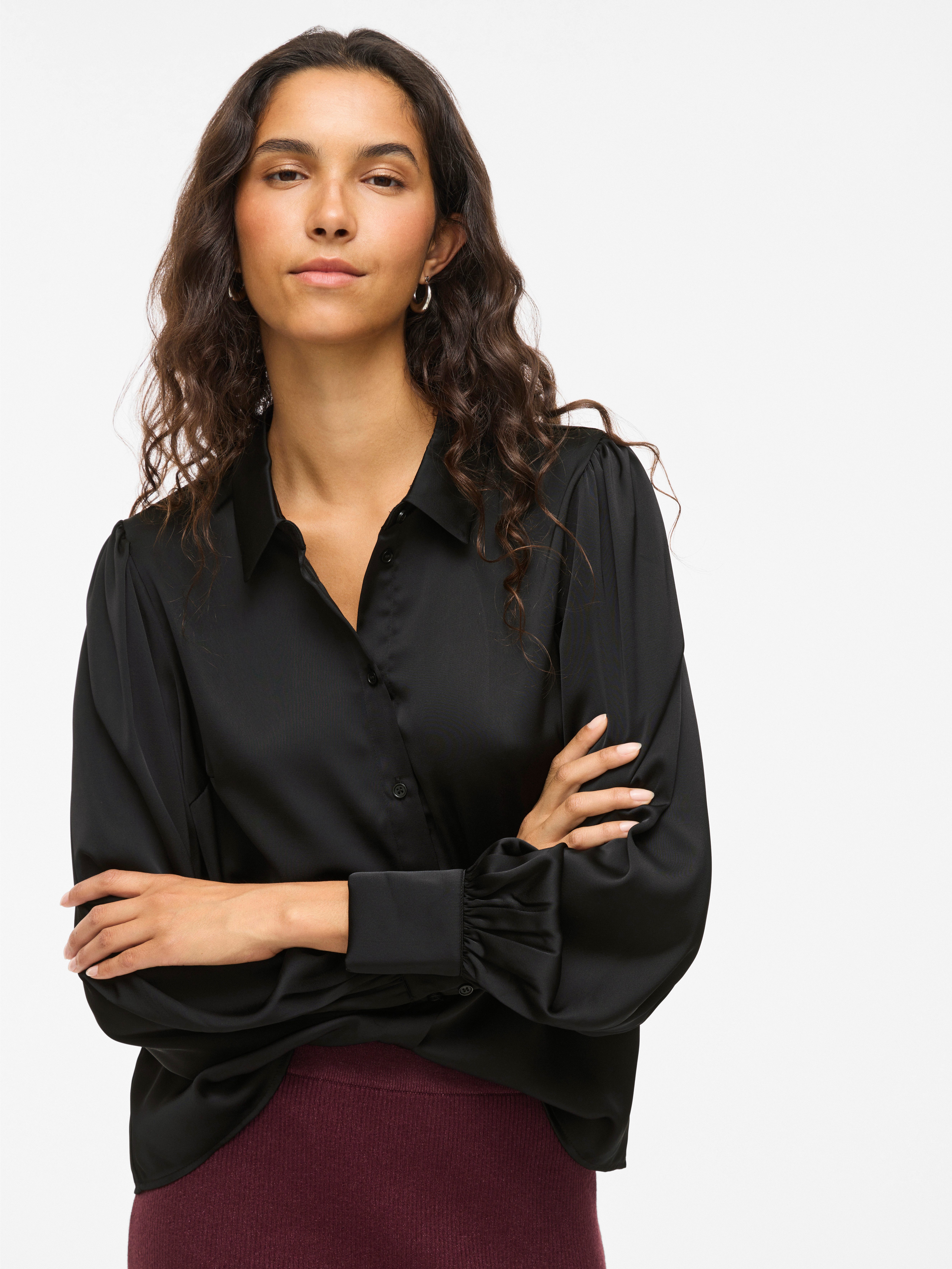 Vila Langarmbluse VIENNA RAVENNA L/S BALLOON SHIRT - NOOS günstig online kaufen