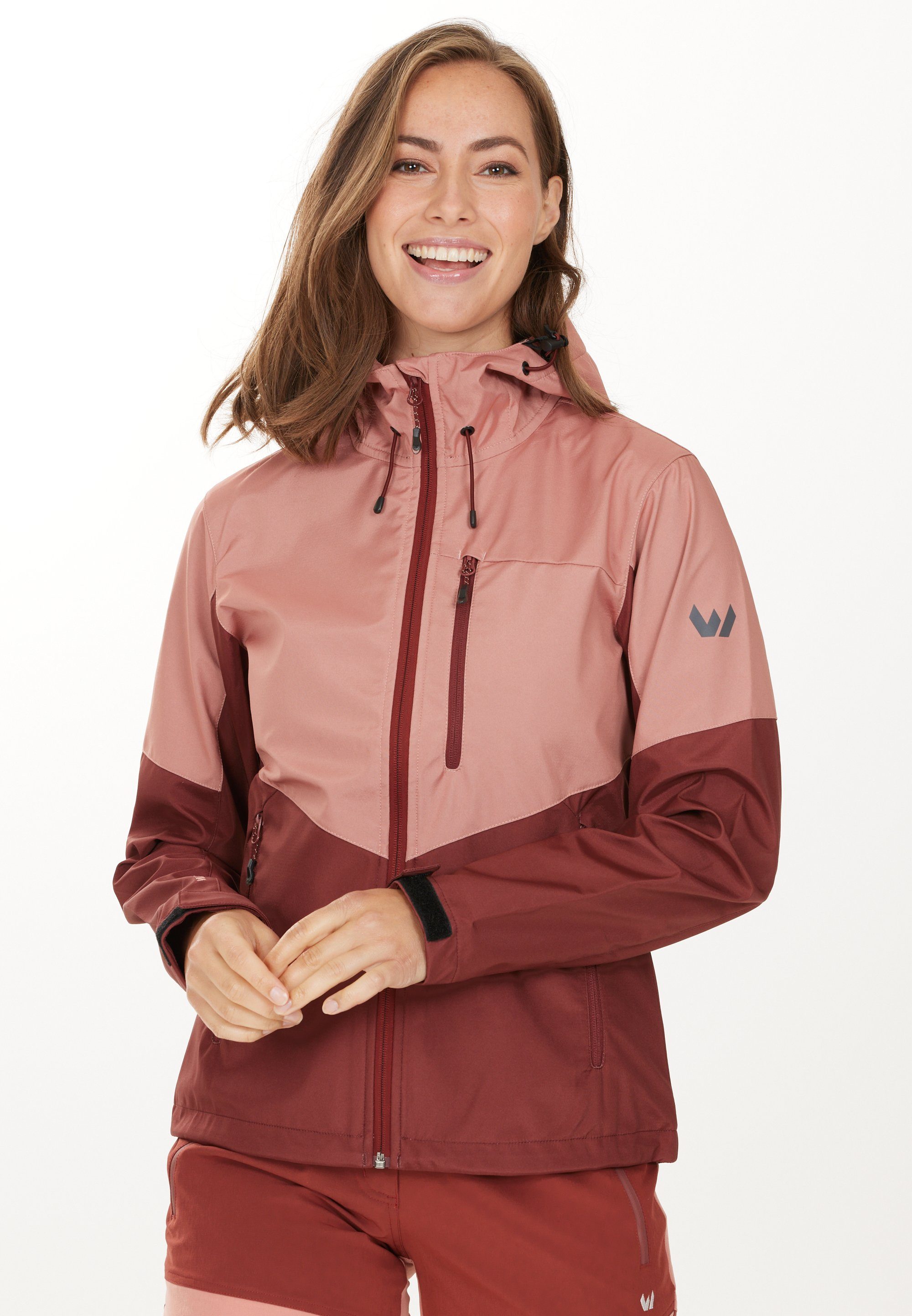 Rosea Outdoorjacke und aus wasserdichtem rosa-rot WHISTLER Funktionsmaterial wind-