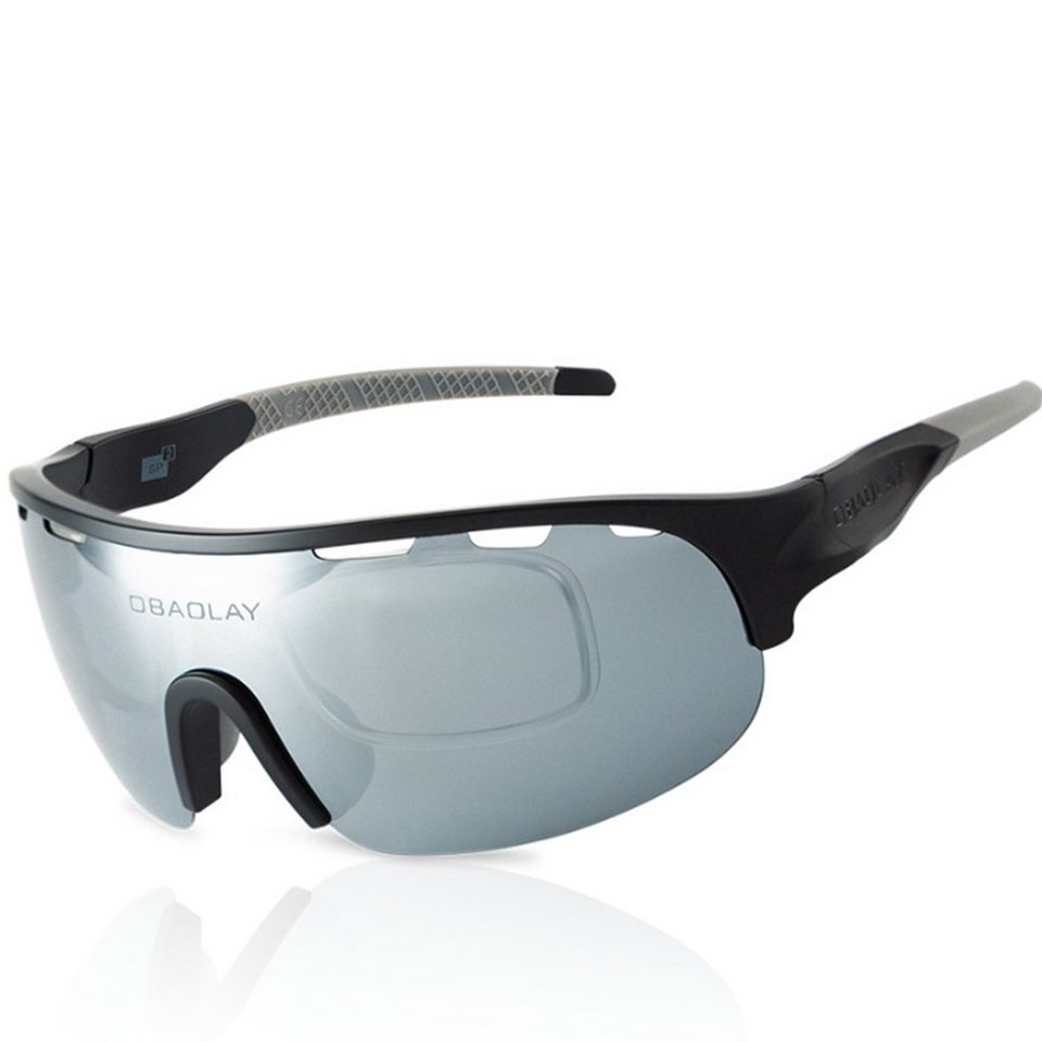 KINSI Fahrradbrille Radsportbrille,polarisierte  Brille,Radsport-Sonnenbrille,Sportbrille, Kurzsichtige Linsen können zum  Schutz Ihrer Augen hinzugefügt werden, Halber Rahmen und Kurzsichtigkeit  Rahmen