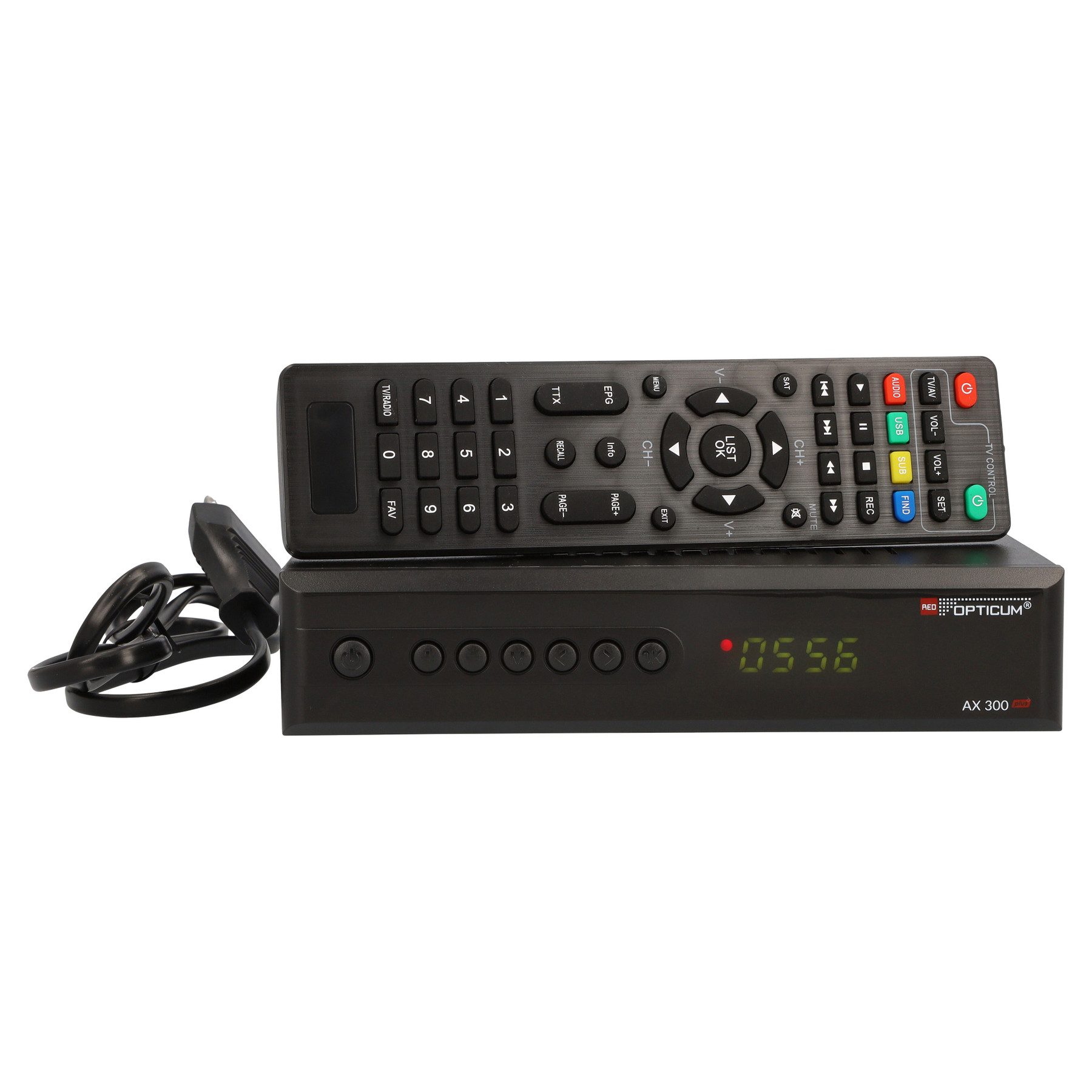 RED OPTICUM RED OPTICUM DVB-S HDTV-Receiver AX300 Plus, PVRready, schwarz Satellitenreceiver