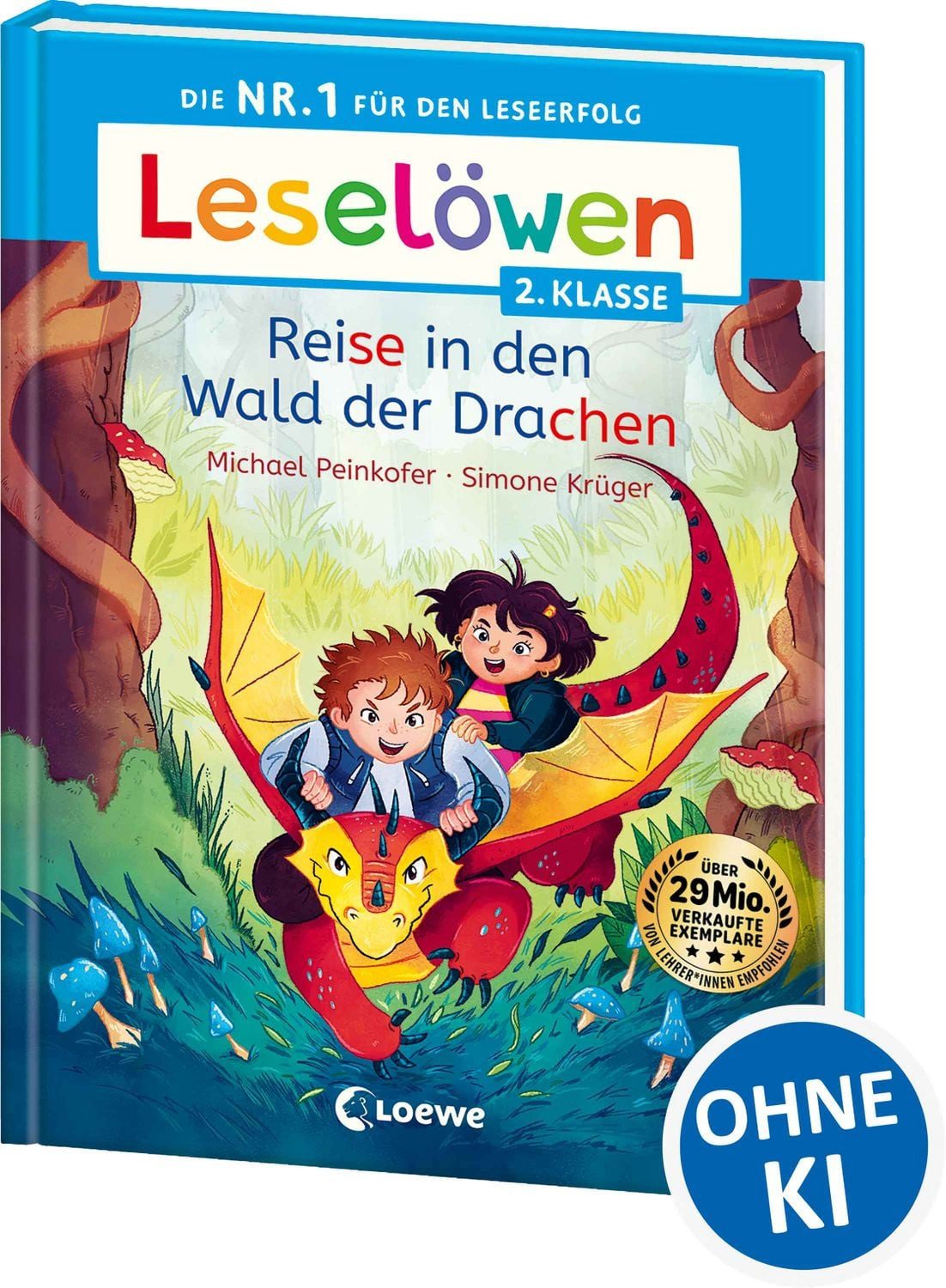 Leselöwen 2. Klasse - Reise in den Wald der Drachen / Michael Peinkofer, Die Nr. 1 für den Leseerfolg - Mit Leselernschrift ABeZeh - Erstlesebuch für Kinder ab 7 Jahren