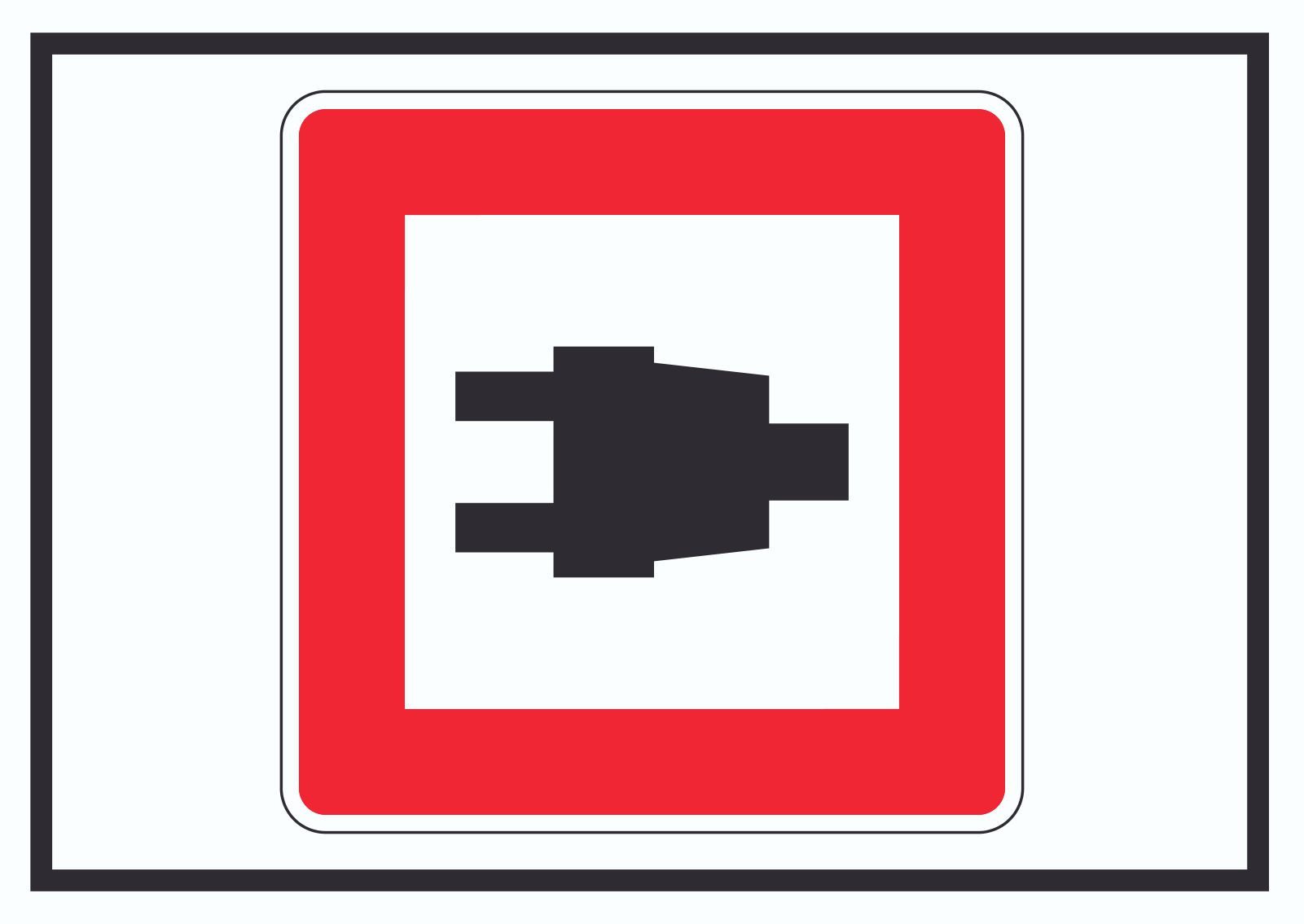 HB-Druck Hinweisschild Nutzung von Landstromanschlüssen Symbol Schild, wetterfest, stabil, UV-beständig, kratzfest