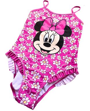 Disney Minnie Mouse Badeanzug Minnie Maus Schwimmanzug für Mädchen Gr. 104 - 134 cm