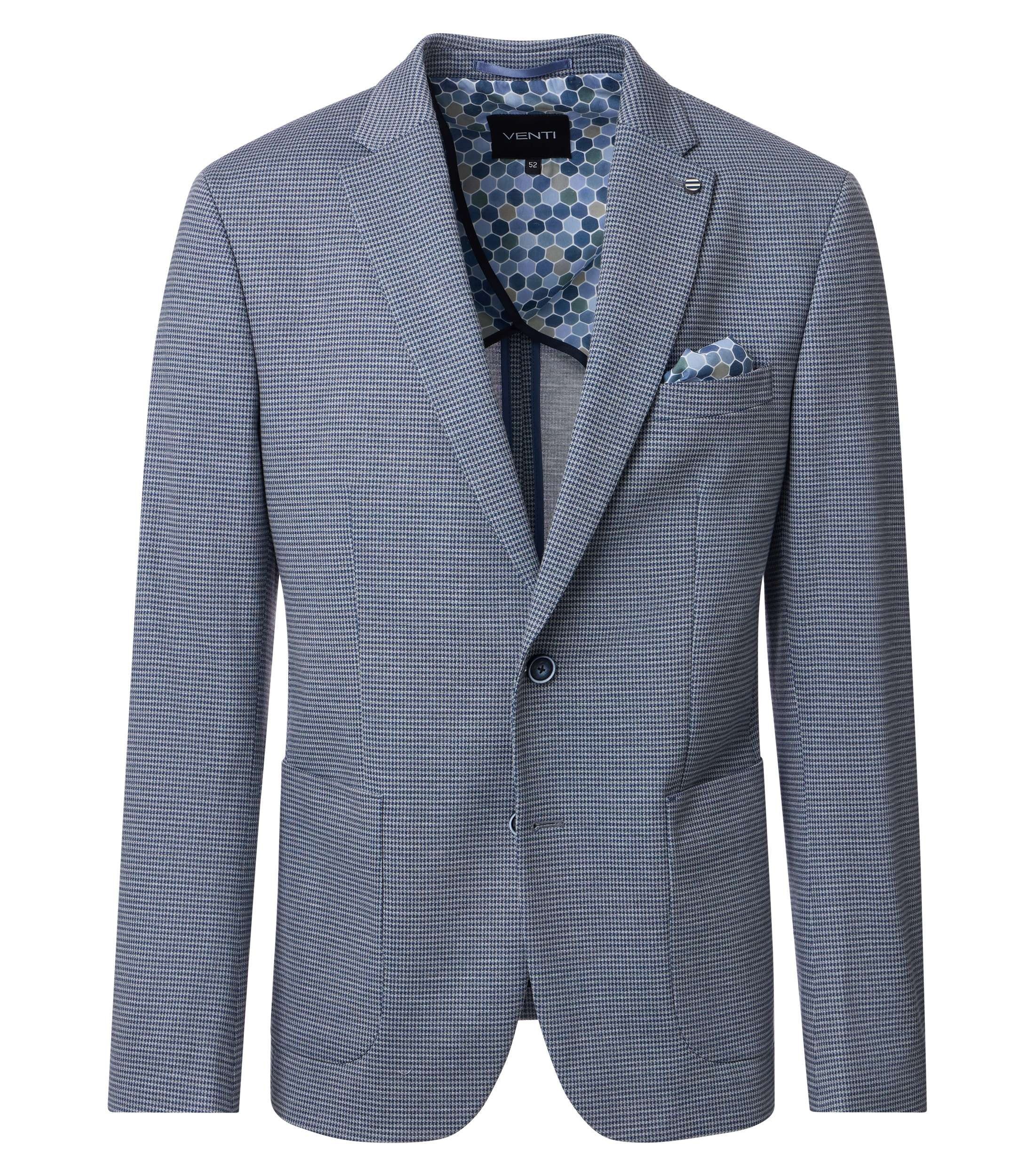 Sakko VENTI Herren Sakko FORMAL Revers Polyestermix Stretch Blau