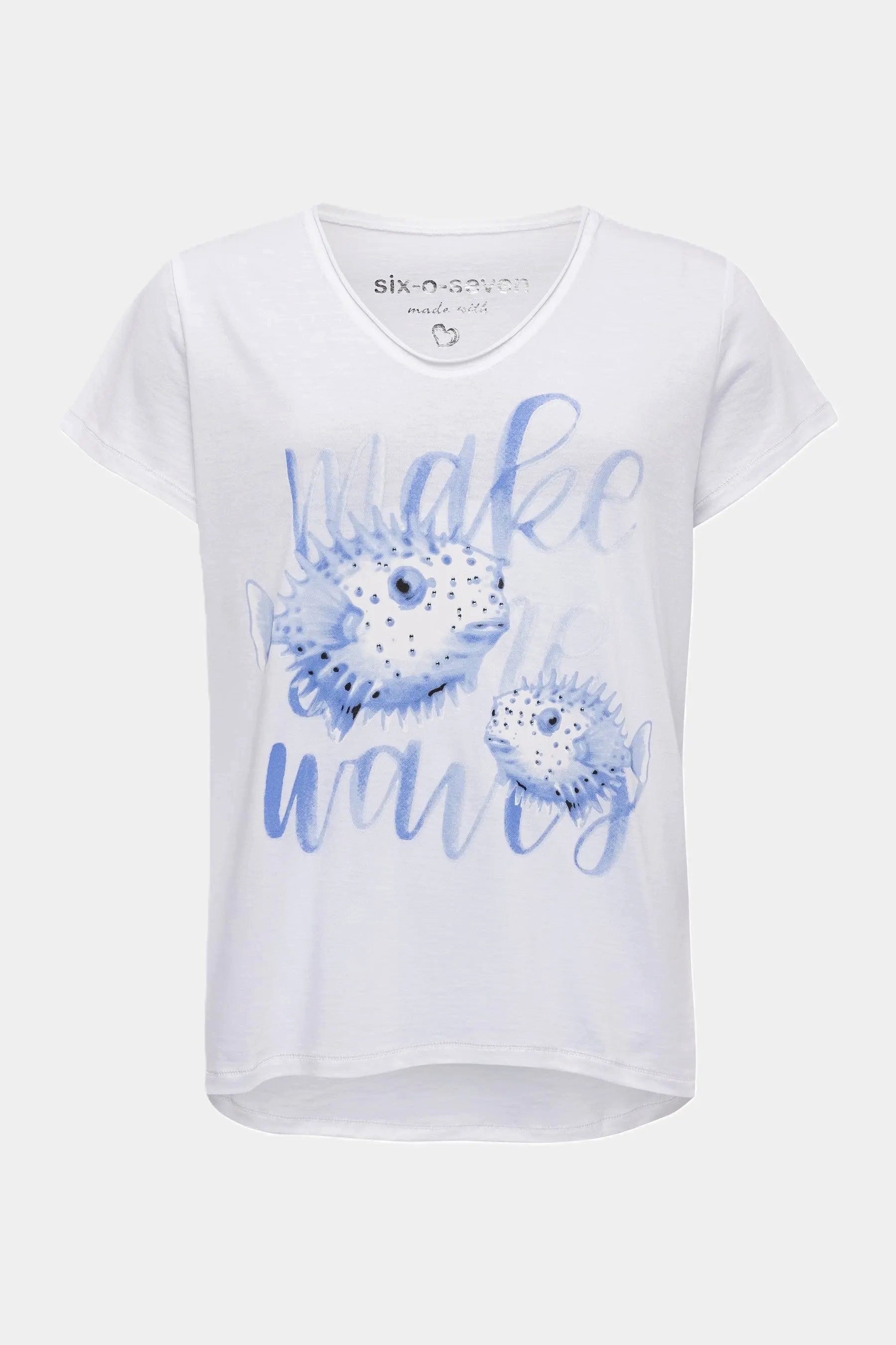 six-o-seven T-Shirt Six-o-seven T-Shirt mit maritimem Print in WHITE