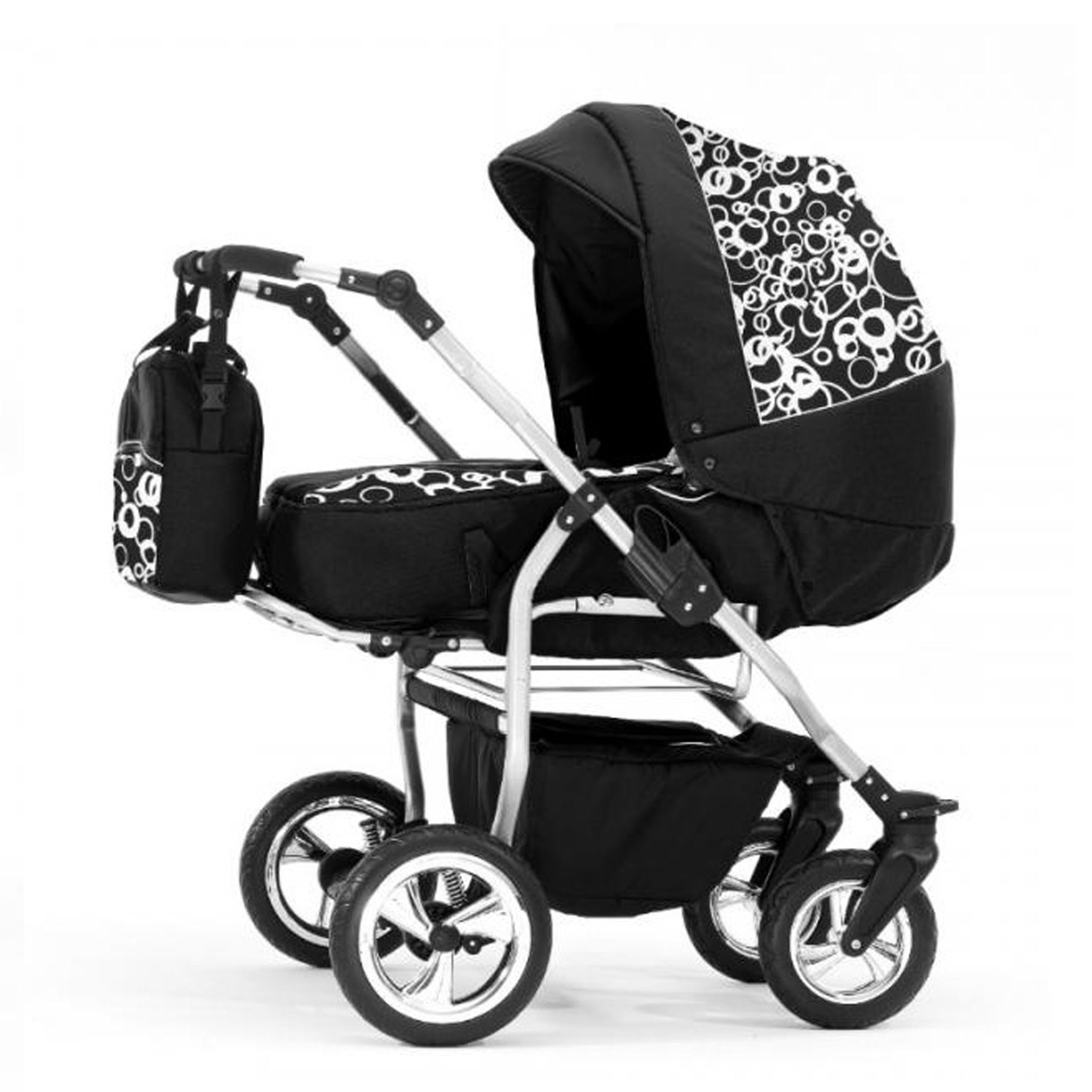BabyMerc Zwillingswagen Duo 2 in 1 inkl. Sportsitze und umfangreichen Zubehör in 20 Farben