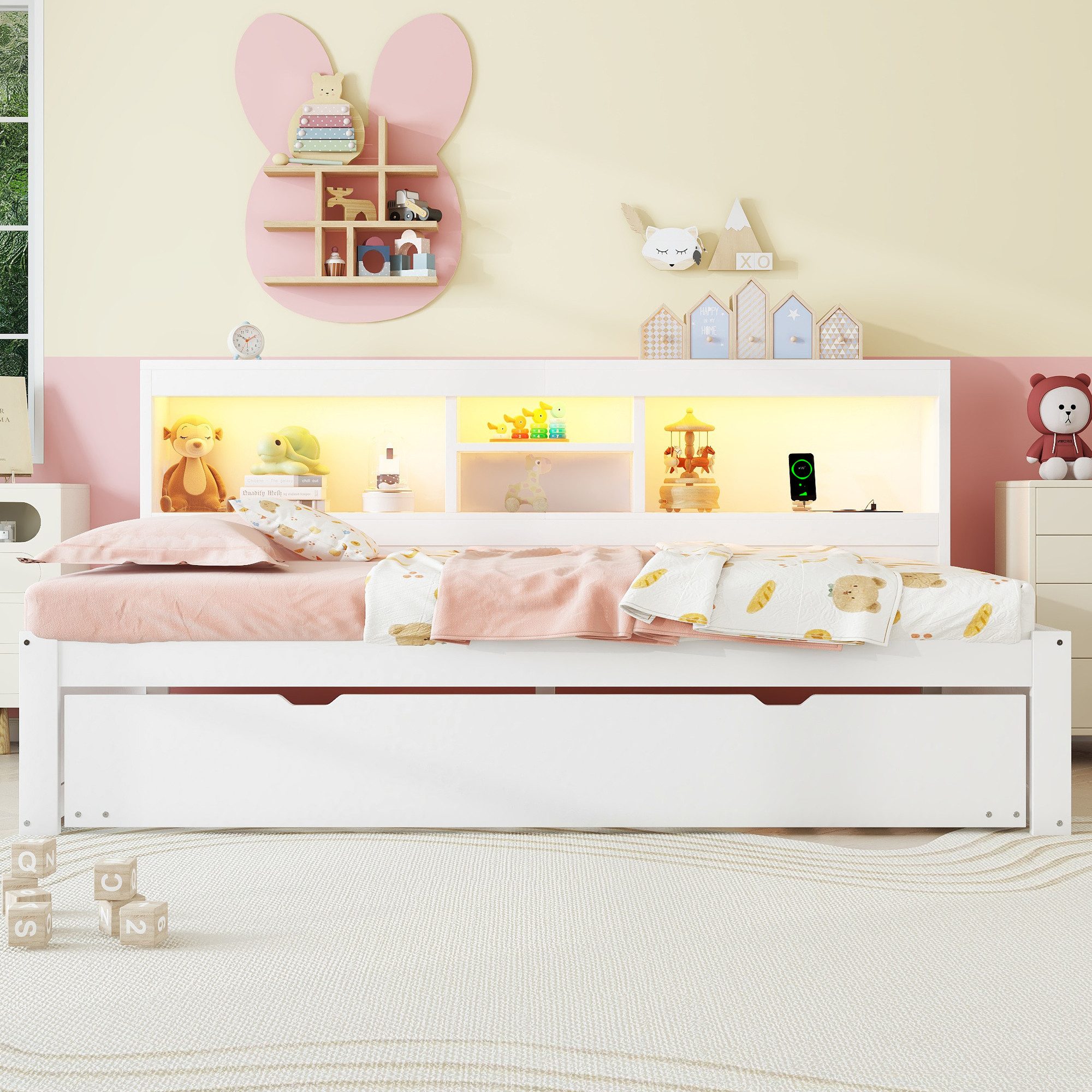 Odikalo Schlafsofa AusziehbaresBett Daybett Tagesbett Bettseitiges günstig online kaufen