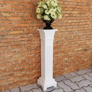 vidaXL Blumenständer Säulen-Pflanzenständer Klassischer Stil Quadratisch MDF (1 St)