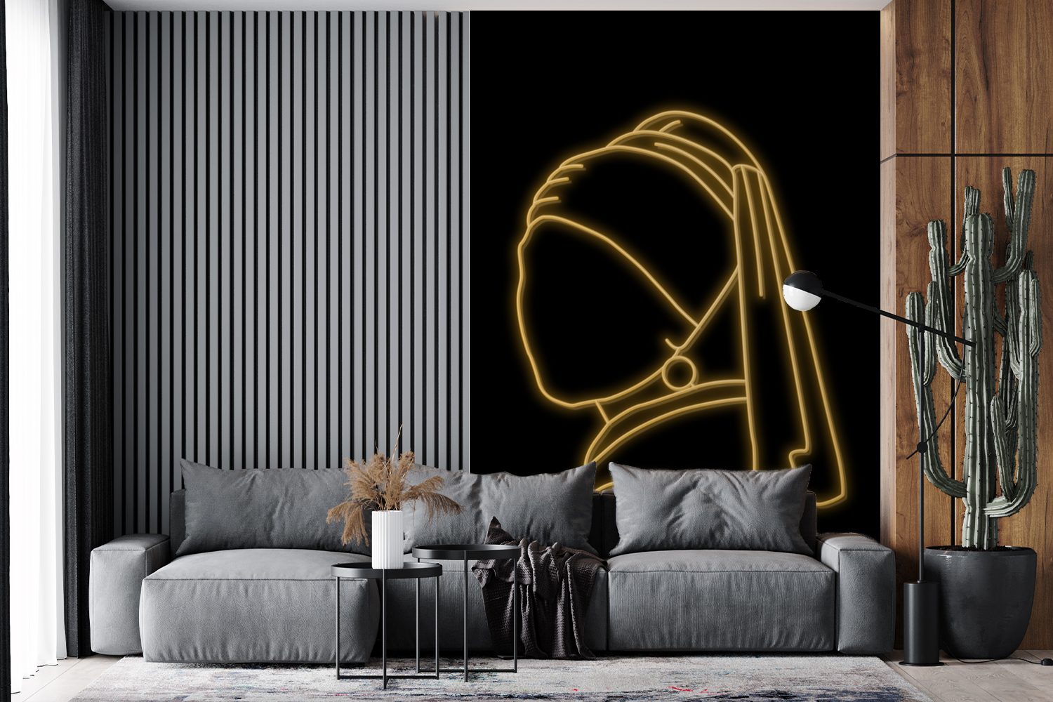 MuchoWow Fototapete Mädchen mit Montagefertig St), Perlenohrring Vermeer - Johannes Tapete einem (3 Wohnzimmer, bedruckt, Matt, für Wandtapete - Gold, Vinyl