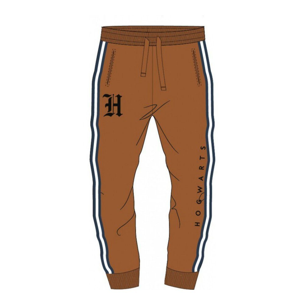 Harry Potter Jogginghose Harry Potter Freizeit-/Jogginghose, braun, Schriftzug "Hogwarts"