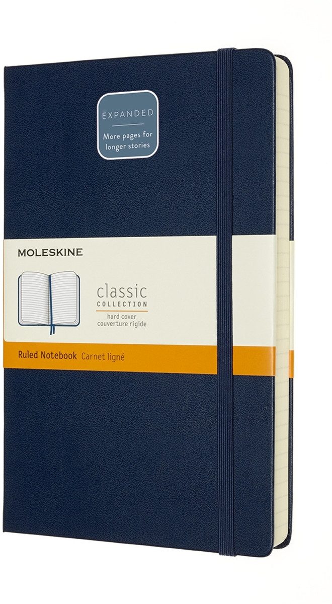 MOLESKINE Notizbuch Notizbuch Large A5 liniert 200 Blatt Hardcover saphir