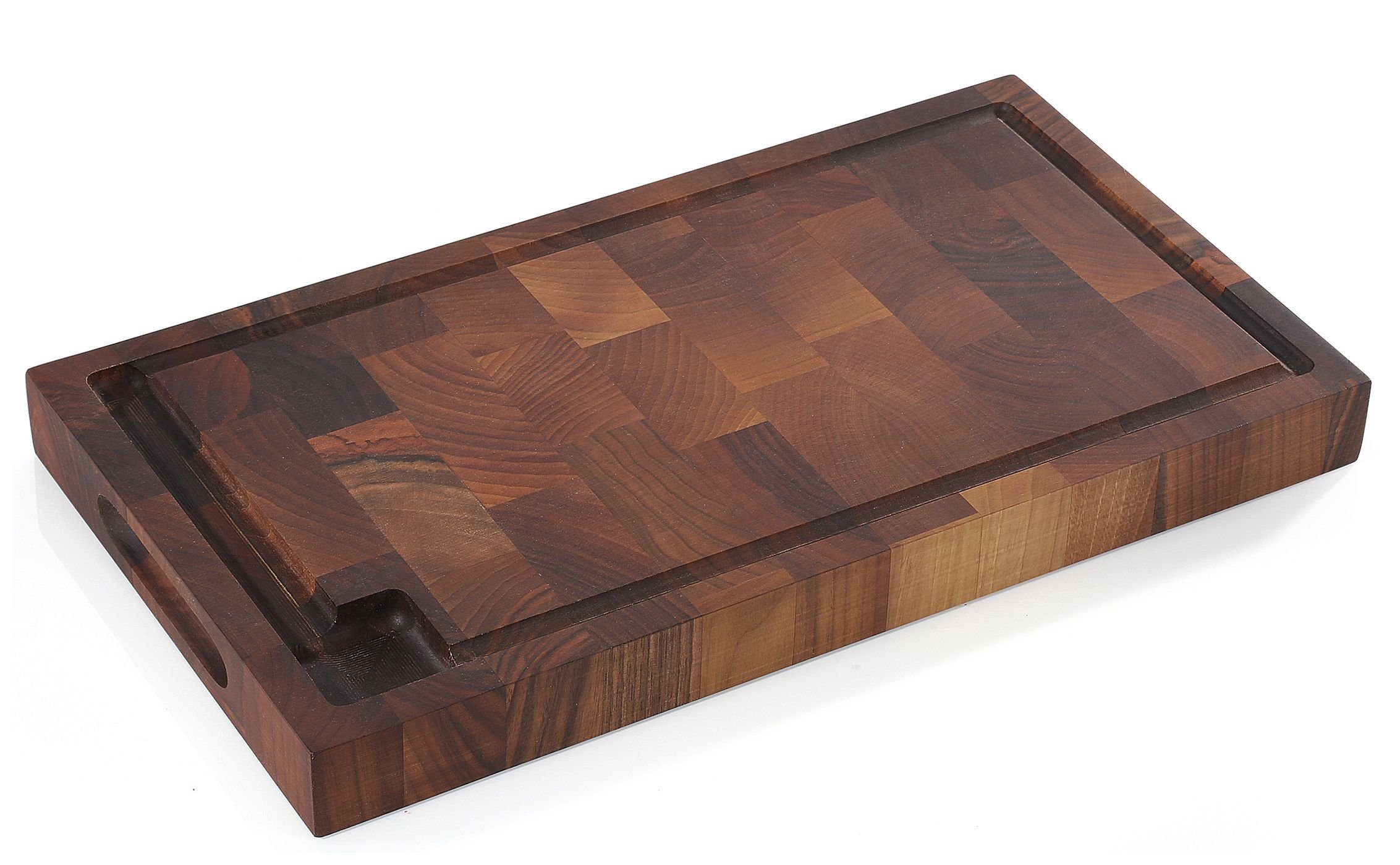 ZASSENHAUS Schneidebrett Hackblock Hackbrett Schneidebrett Küchenbrett Nussbaum 45×25cm