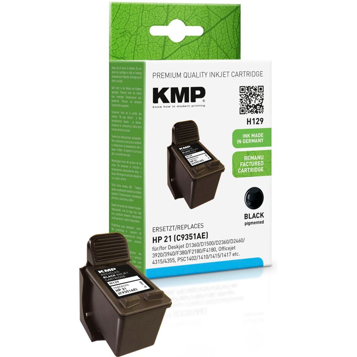 KMP H129 Tintenpatrone kompatibel mit HP C Tintenpatrone