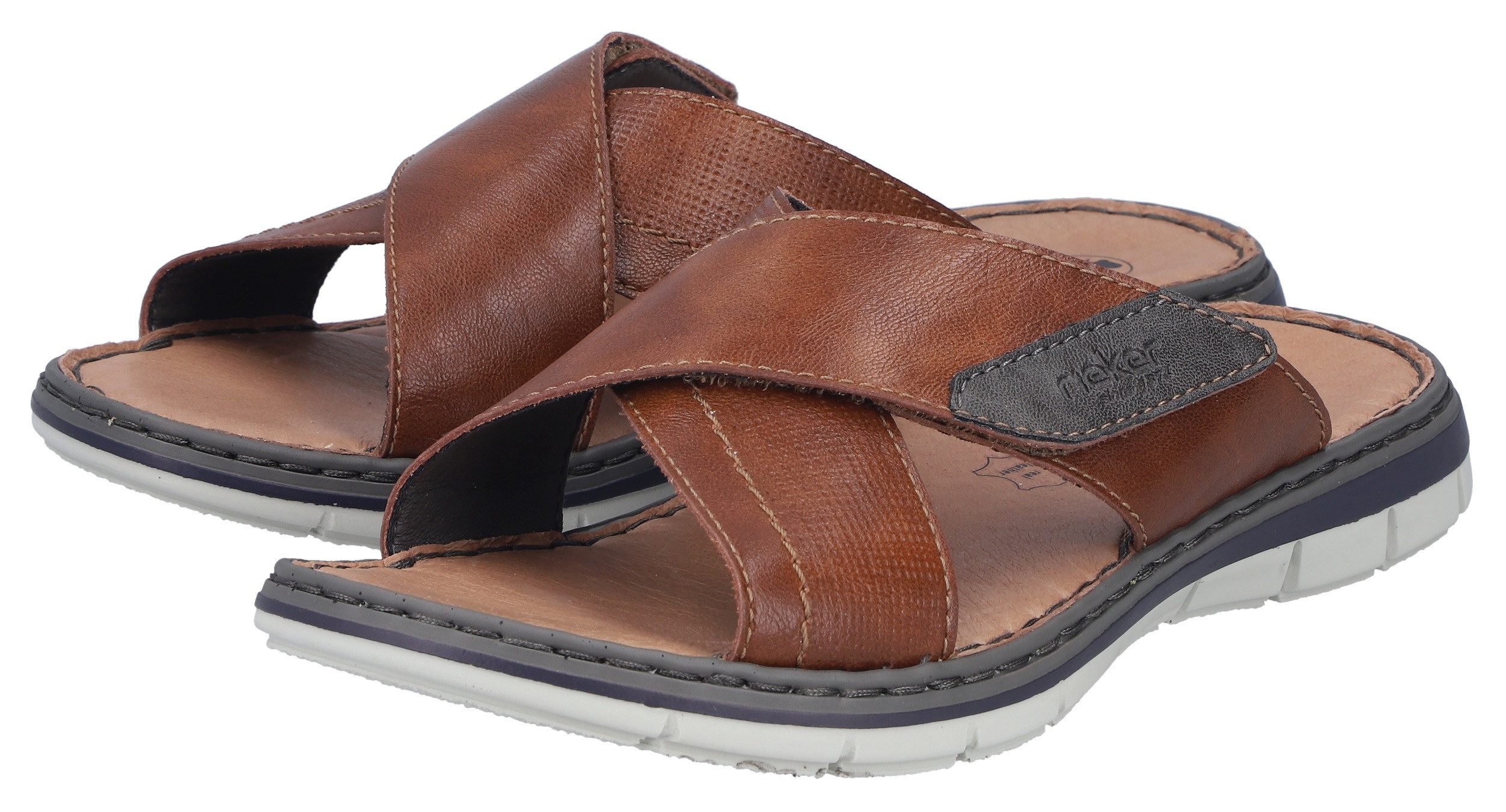 Rieker Pantolette Sommerschuh, Strandschuh, Urlaubsschuh mit weicher Innensohle
