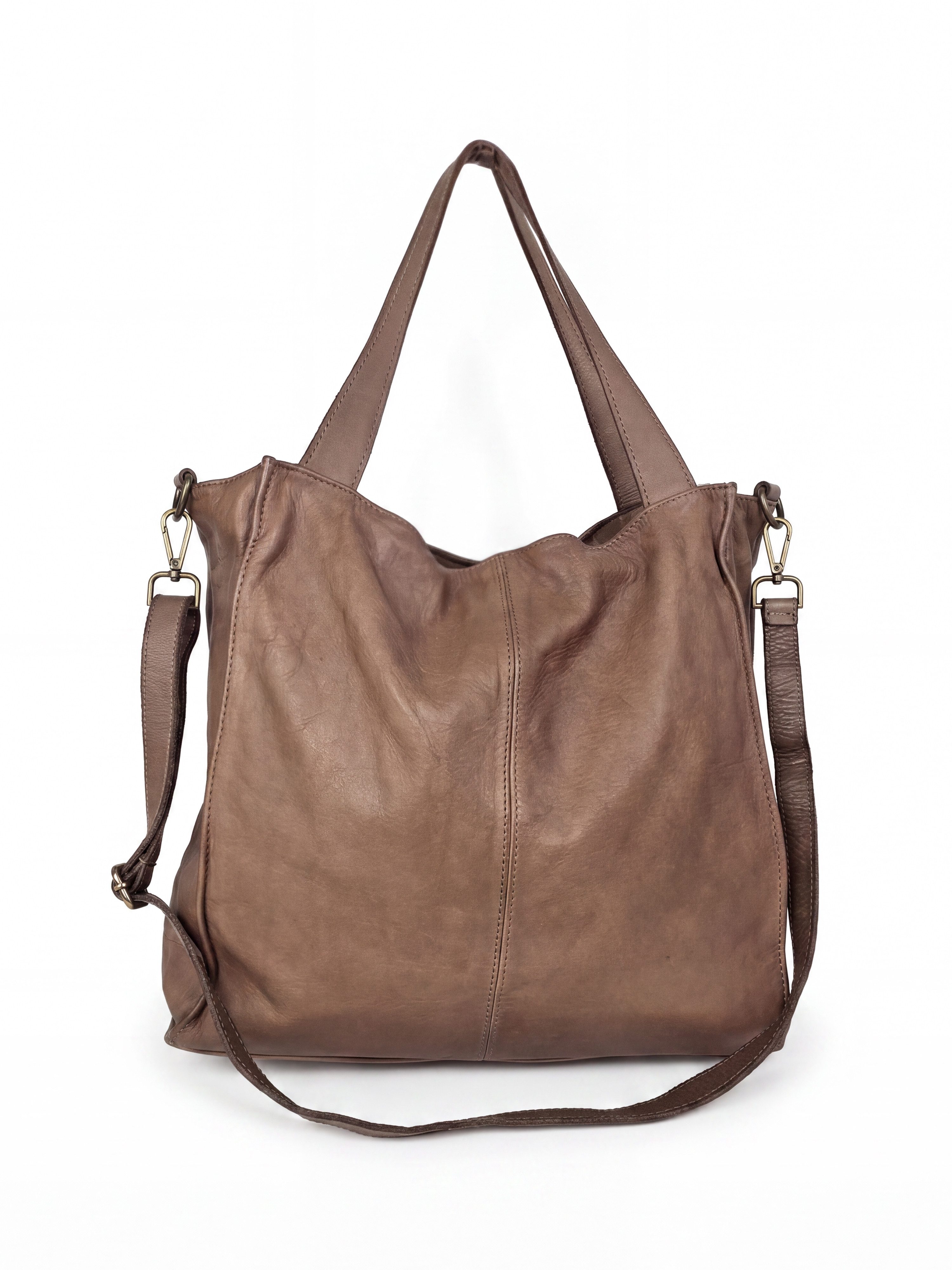 sanumi Tragetasche weicher italienischer Leder-Shopper