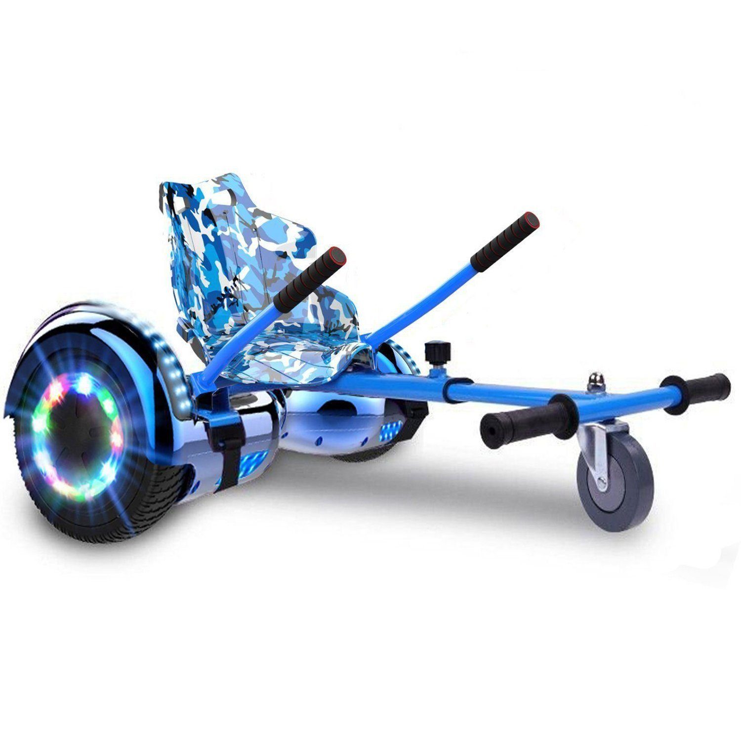 Robway Balance Scooter Kart Hoverkart für W1-W3 & universal - max. 100kg,  Sitz für Hoverboard - Self Balance Scooter - Fußraster verstellbar