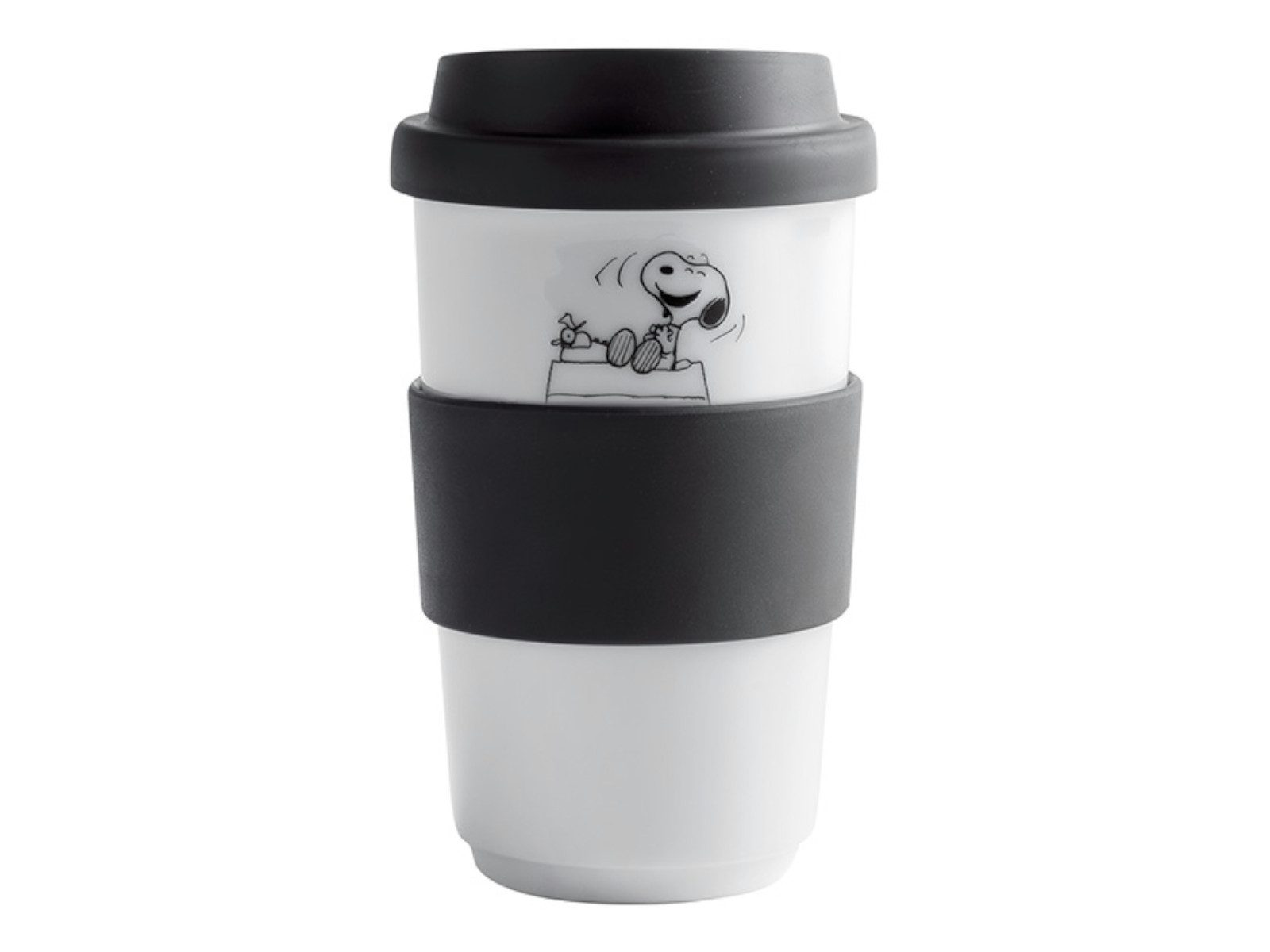 KAHLA Becher Peanuts Joy Becher + Trinkdeckel + Banderole 0,4l, Porzellan