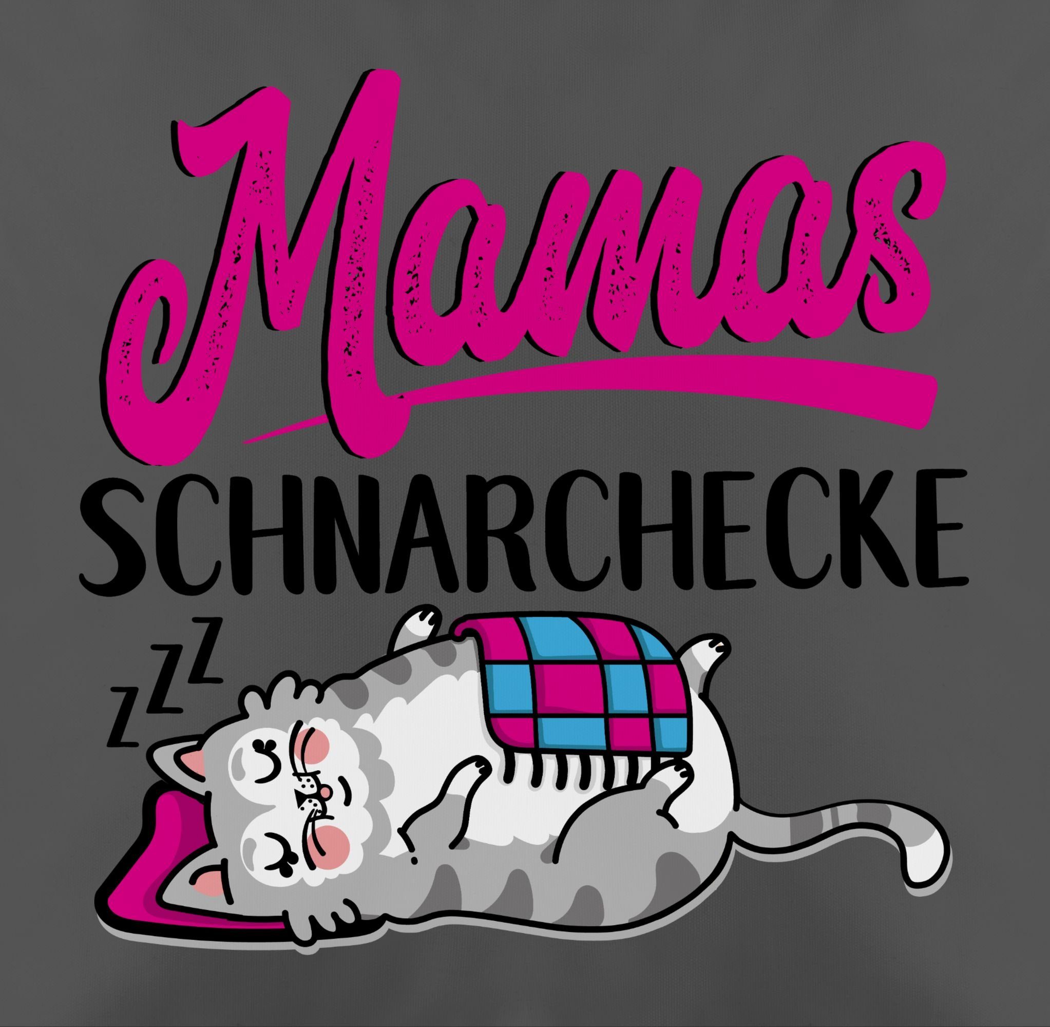 Shirtracer Dekokissen Mamas Schnarchecke 1 Muttertagsgeschenk I Schlafplatz, Grau