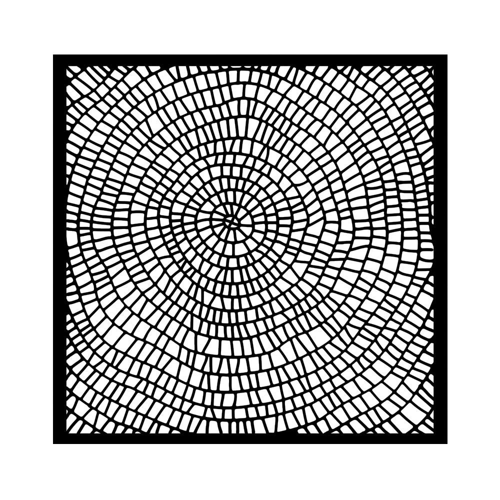 Stamperia Malschablone Whispering Woods - Bark Pattern, 18 x 18 cm
