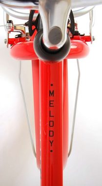 Volare Kinderfahrrad Melody - Mädchen - 20 Zoll - Koralrot - Prime Collection- bis 115 kg, 85% zusammengebaut, Innova Reifen, Altersempfehlung: 6 - 8 Jahre