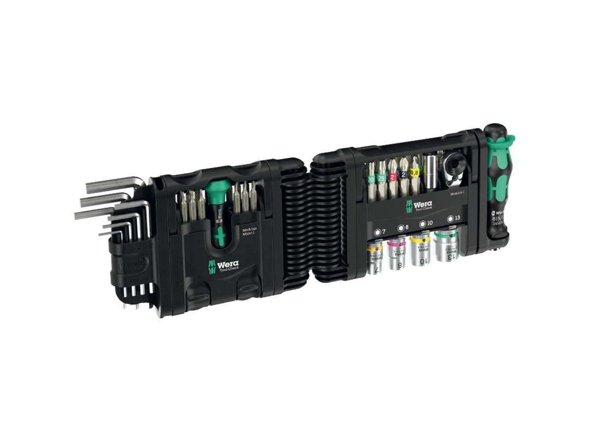 Wera Schraubendreher Wera Tool-Check Modular Set 1, 29-teilig, (Set, 29 St), mit Adapter und Scharnier zum Verbinden
