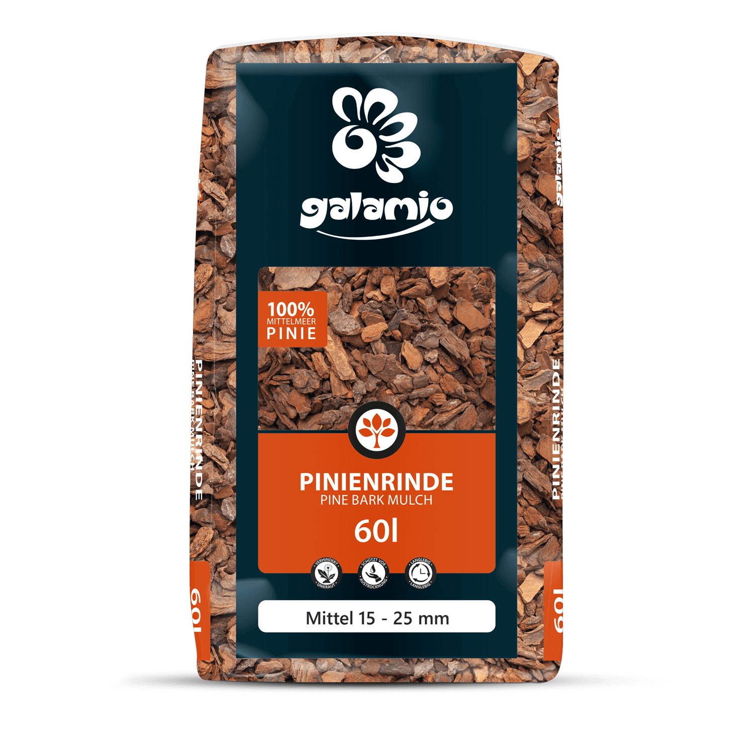 GALAMIO Pinienrinde Pinie Mittel, (Palette, 12-St)