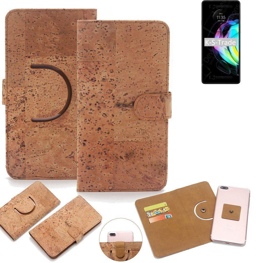K-S-Trade Handyhülle für Motorola Edge 20, Handy-Hülle Schutz-Hülle Handyhülle Schutzhülle Korkhülle