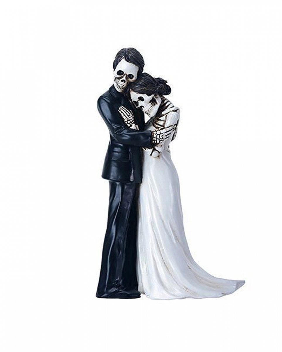 Horror-Shop Dekofigur Skelett Brautpaar - Knöcherige Umarmung 16cm als G