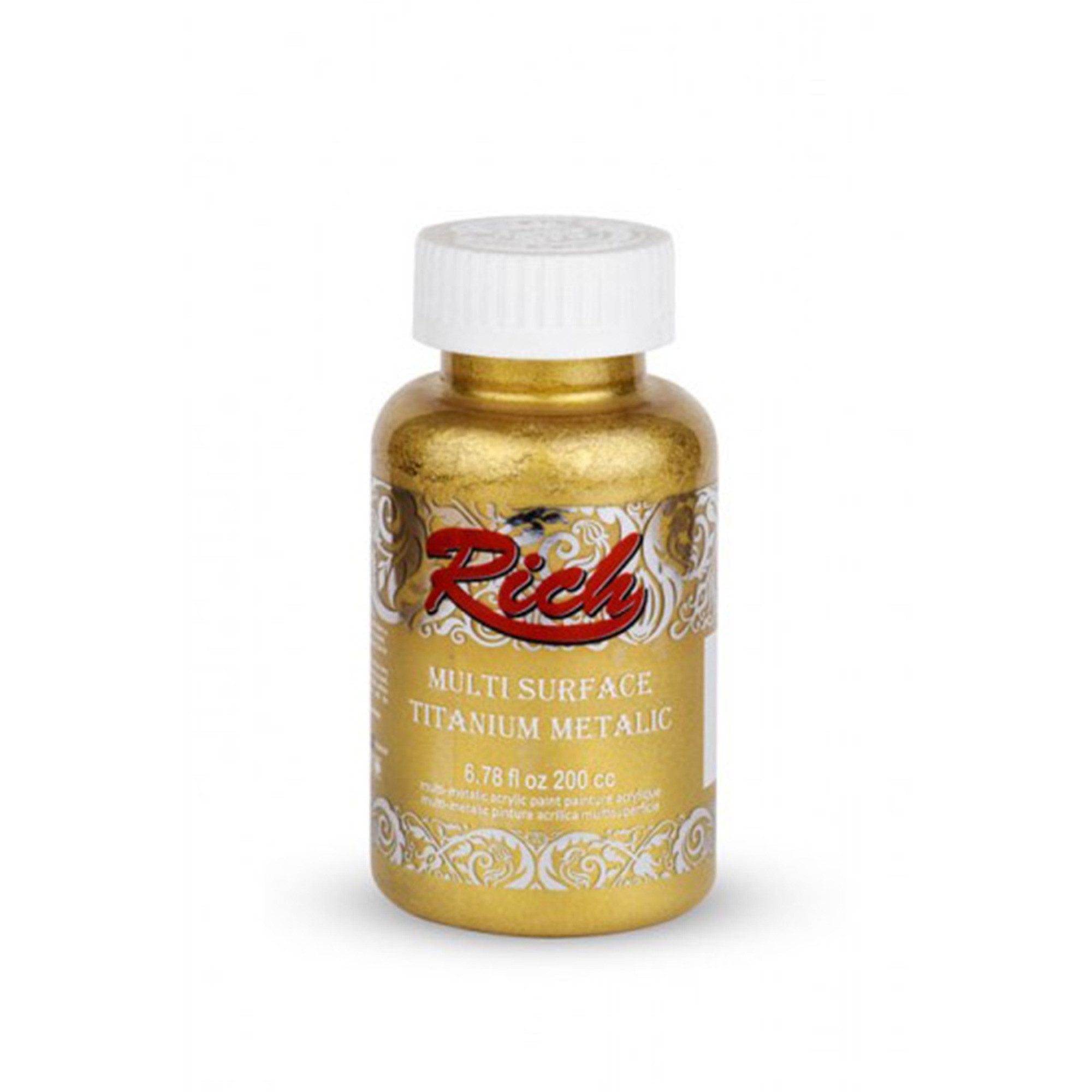 RICH Acrylfarbe Rich Multi Titanium Metallic Farbstoff - 90 / 200 ml - Über 20 Farben