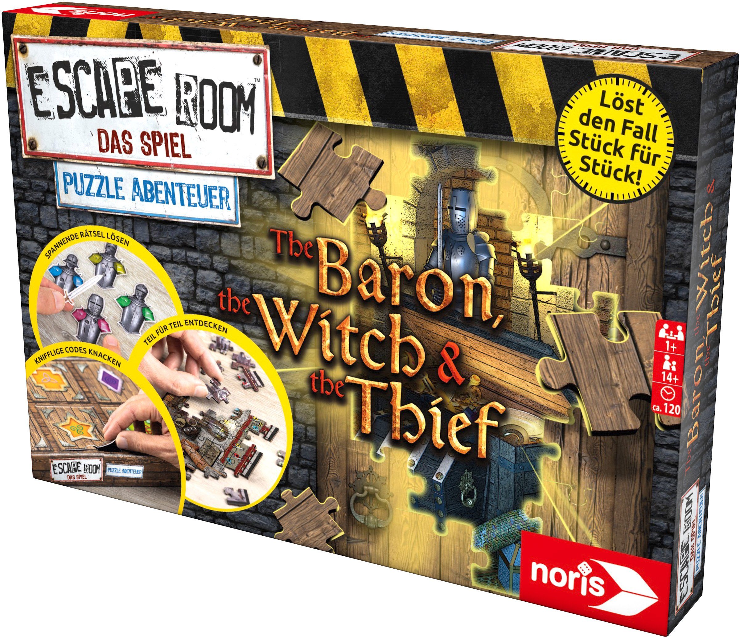Noris Spiel, Strategiespiel Escape Room Puzzle Abenteuer - The Baron, The Witch & The Thief, Escape Room Das Spiel