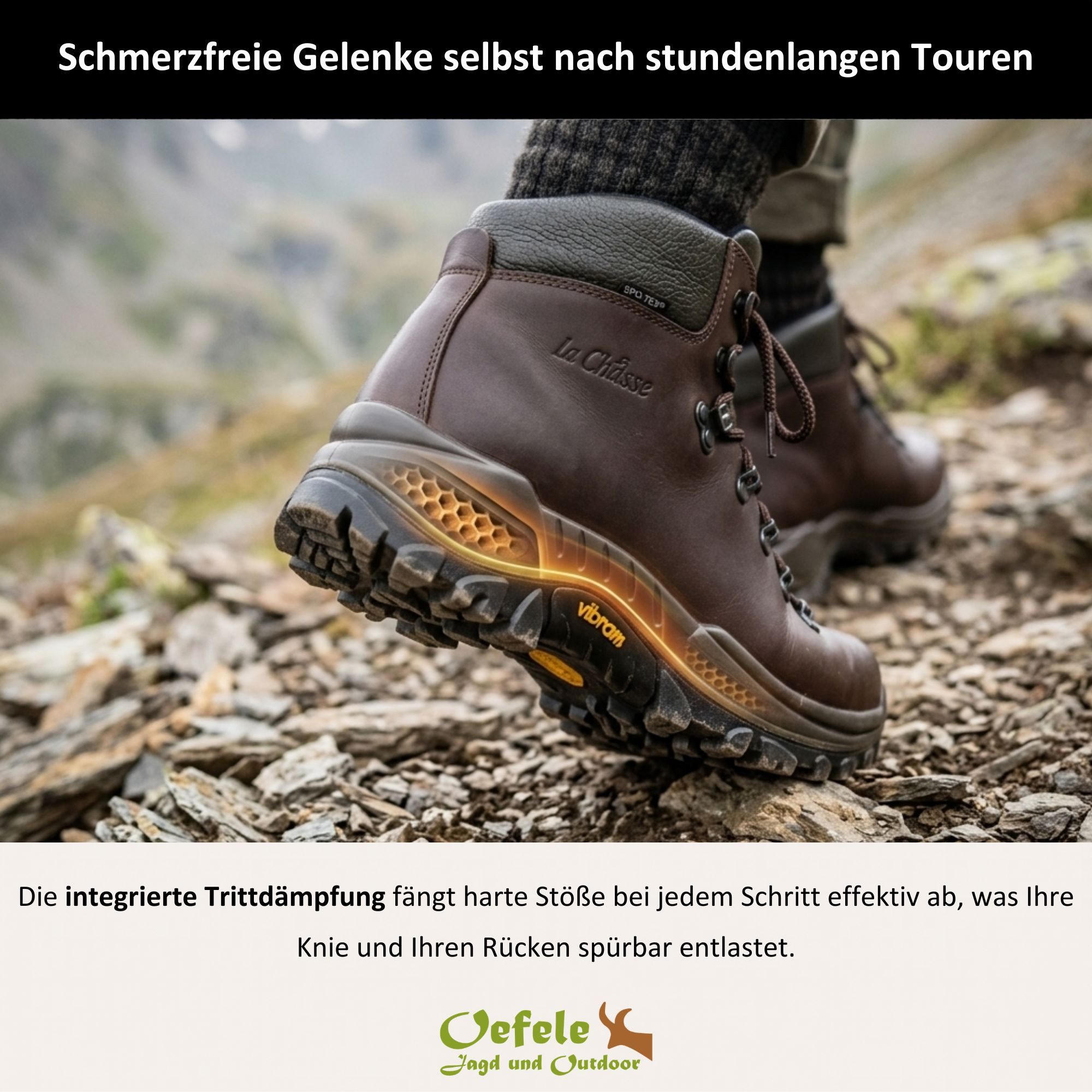 La Chasse® Jagdstiefel Herren aus Rindsleder "Arosa" wasserdicht & atmungsaktiv Wanderschuh