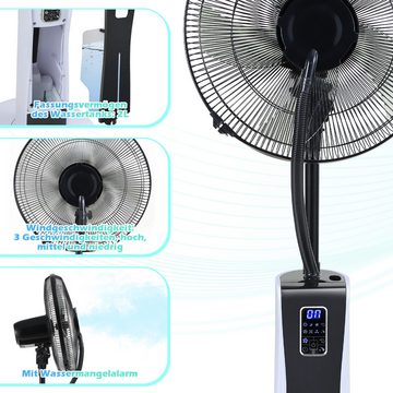 Bettizia Standventilator Ventilator 75w Standlüfter Bodenventilator leise Einstellung Fan