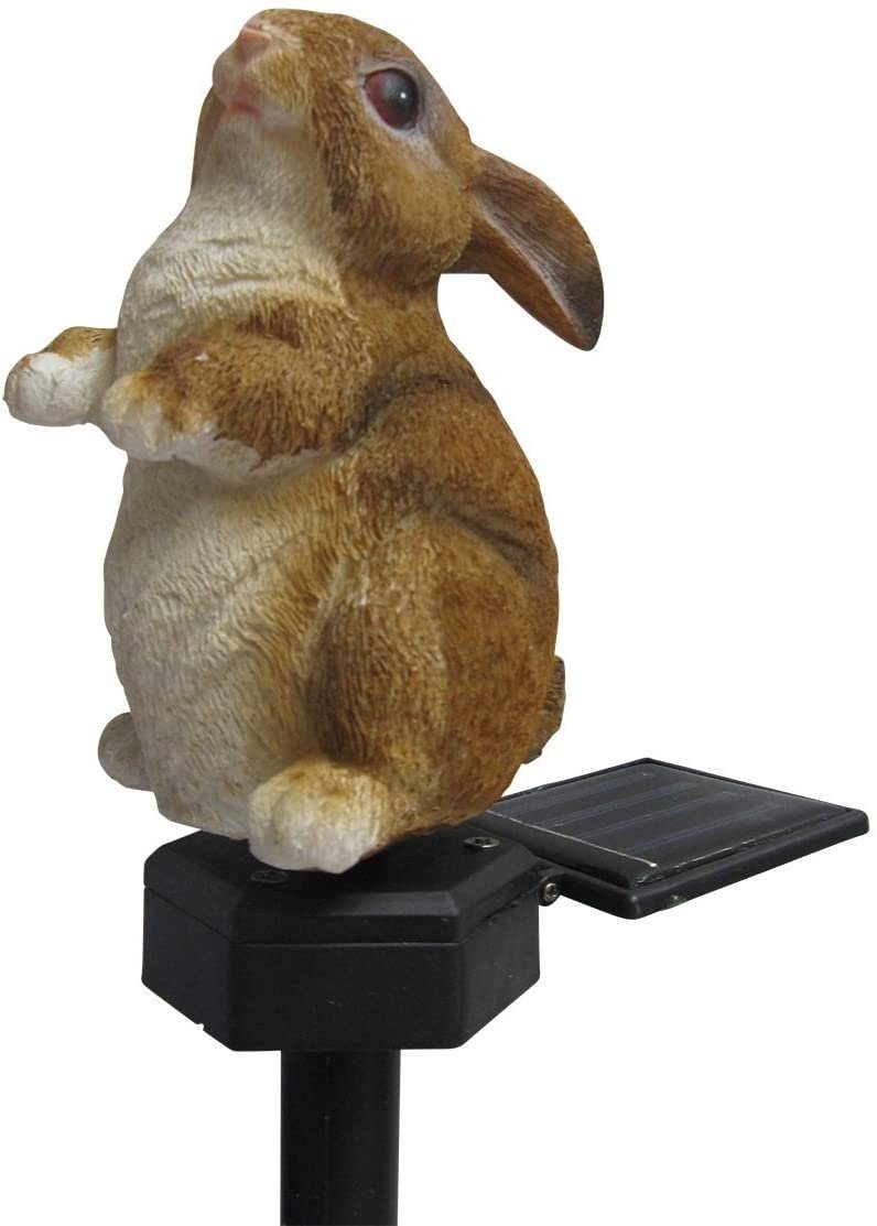 Luna24 simply great ideas... LED Solarleuchte Solar Solarleuchte Hase Beleuchtung Garten Dekoration Garten, Solarleuchte als Hase mit Erdspieß