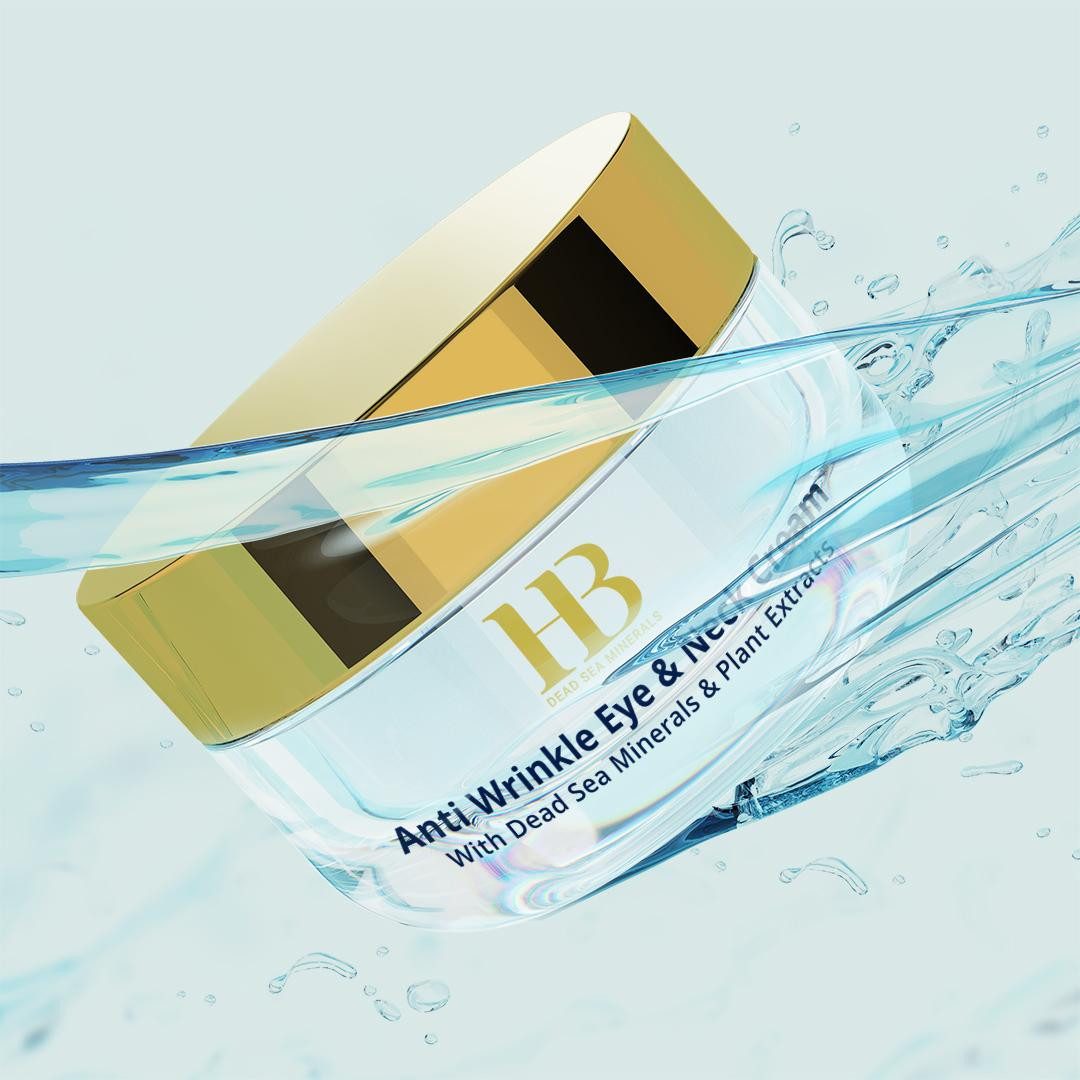 H.B. Dead Sea Minerals Anti-Aging-Augencreme Health&Beauty Anti-Aging Augen- & Halscreme mit Hyaluron 50ml