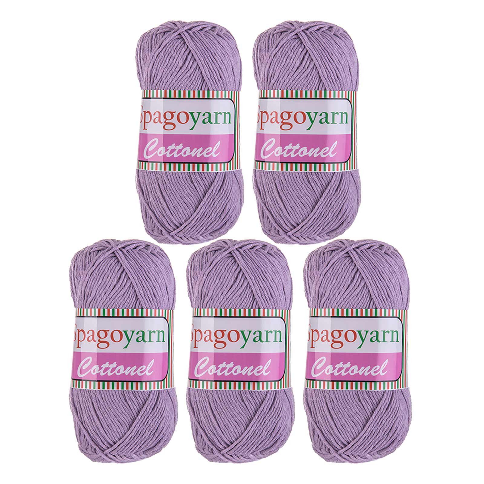 Häkelwolle 500g Strickgarn Cottonel Uni